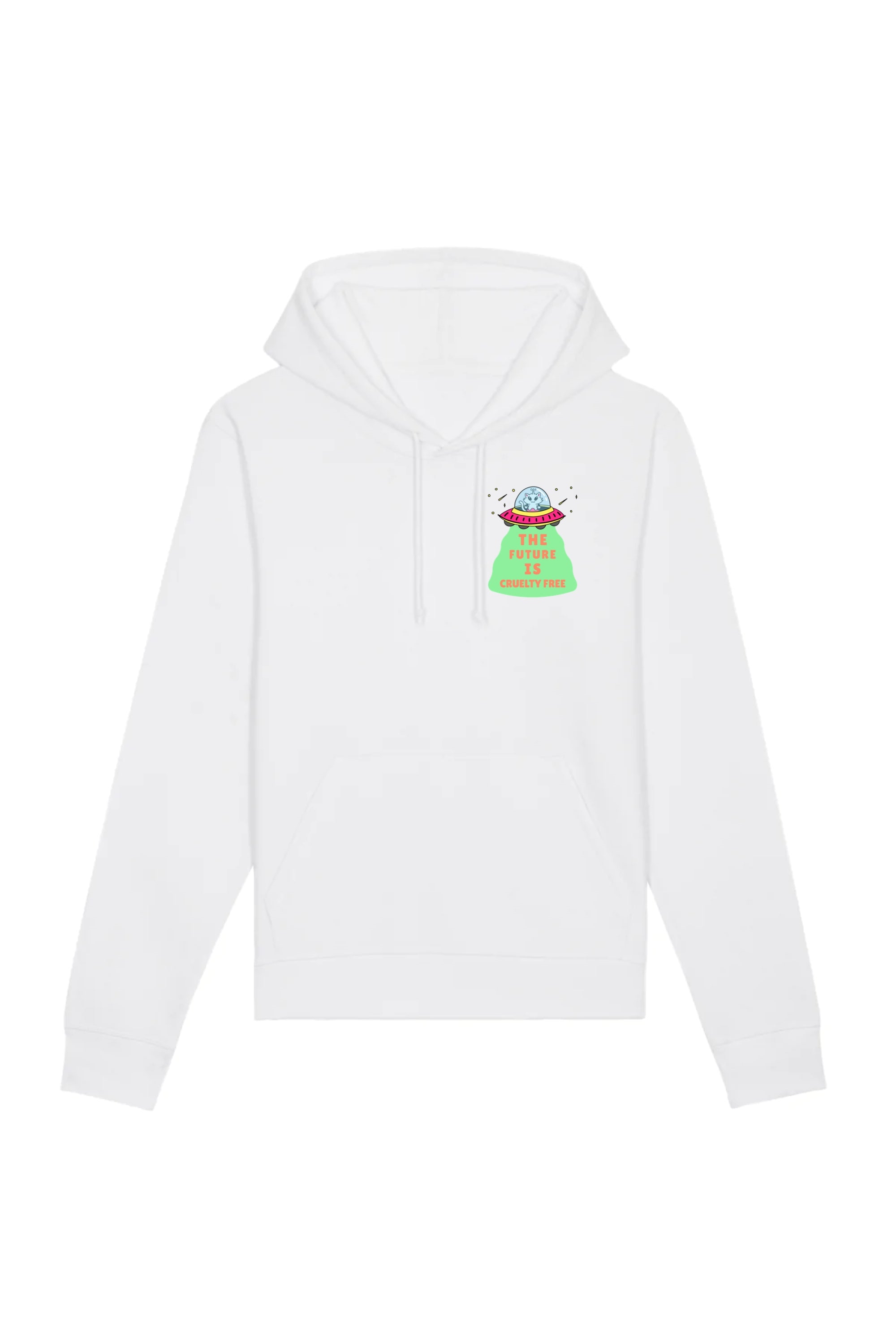 Oat Milk Club Damen vegan Hoodie The Future Is Cruelty Free Unisex WeiÃŸ