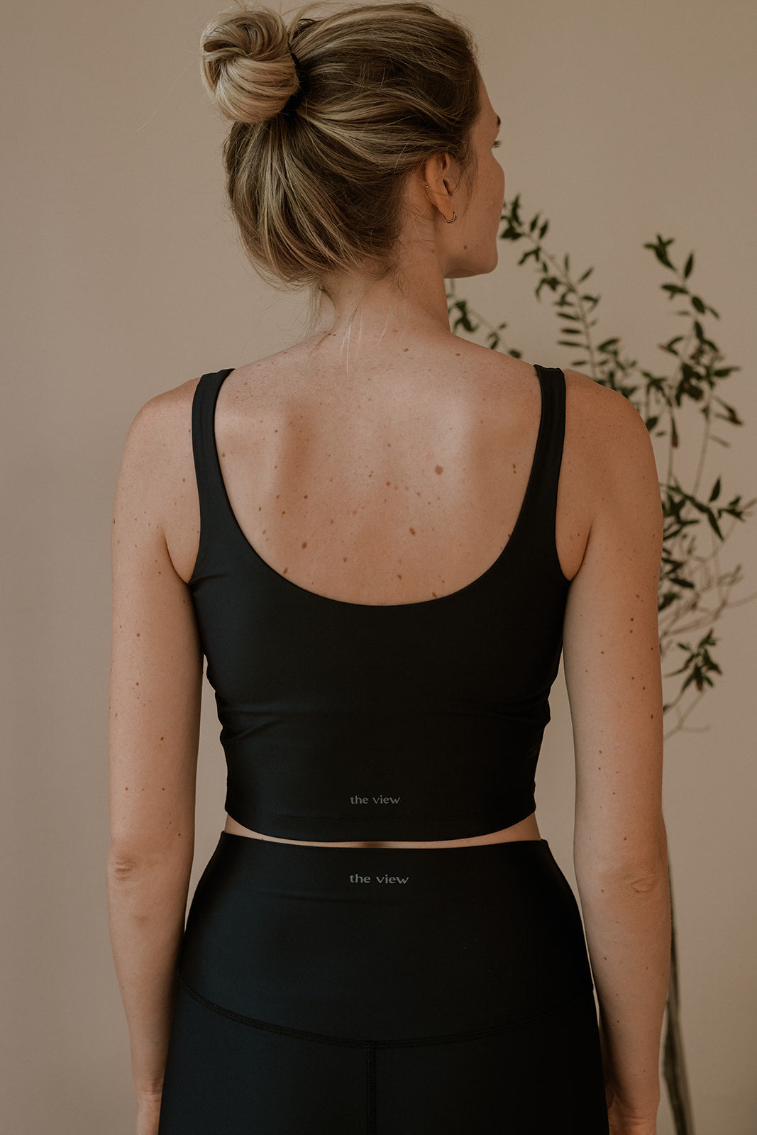 The View Yoga womens vegan Top Iris Forever Black