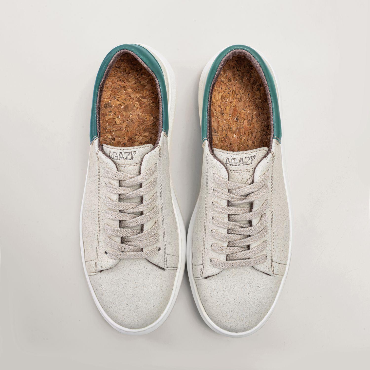 AGAZI womens vegan Sneakers Emma Turquoise Green
