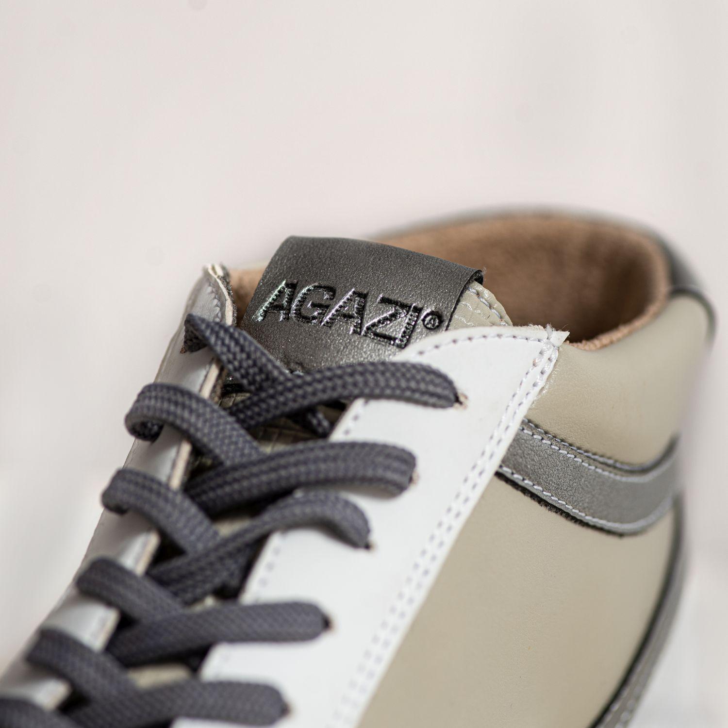 AGAZI womens vegan Sneakers Blanka Grey & White