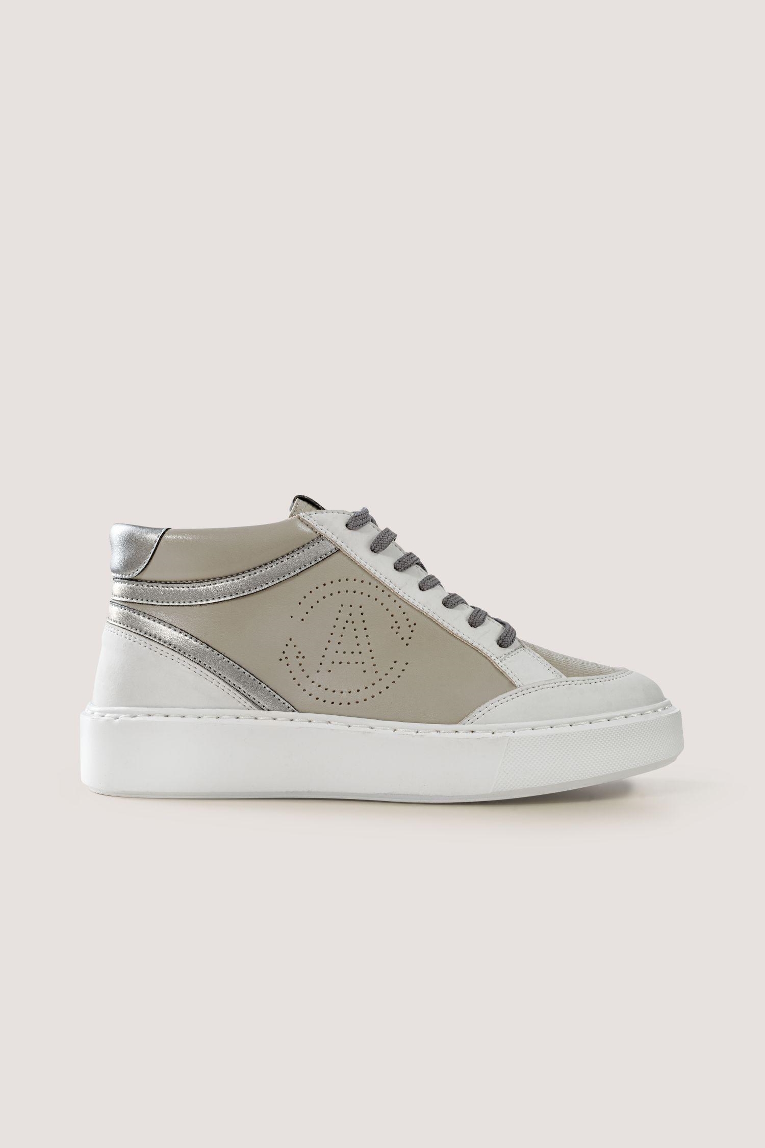 AGAZI Damen vegan Sneaker Blanka Grau & Weiß