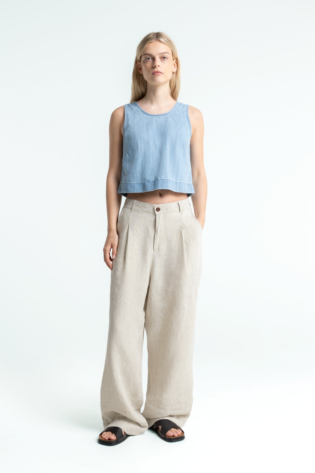 95495 - Kings of Indigo Damen vegan Oberteil Belle Alabama Super Light Blau