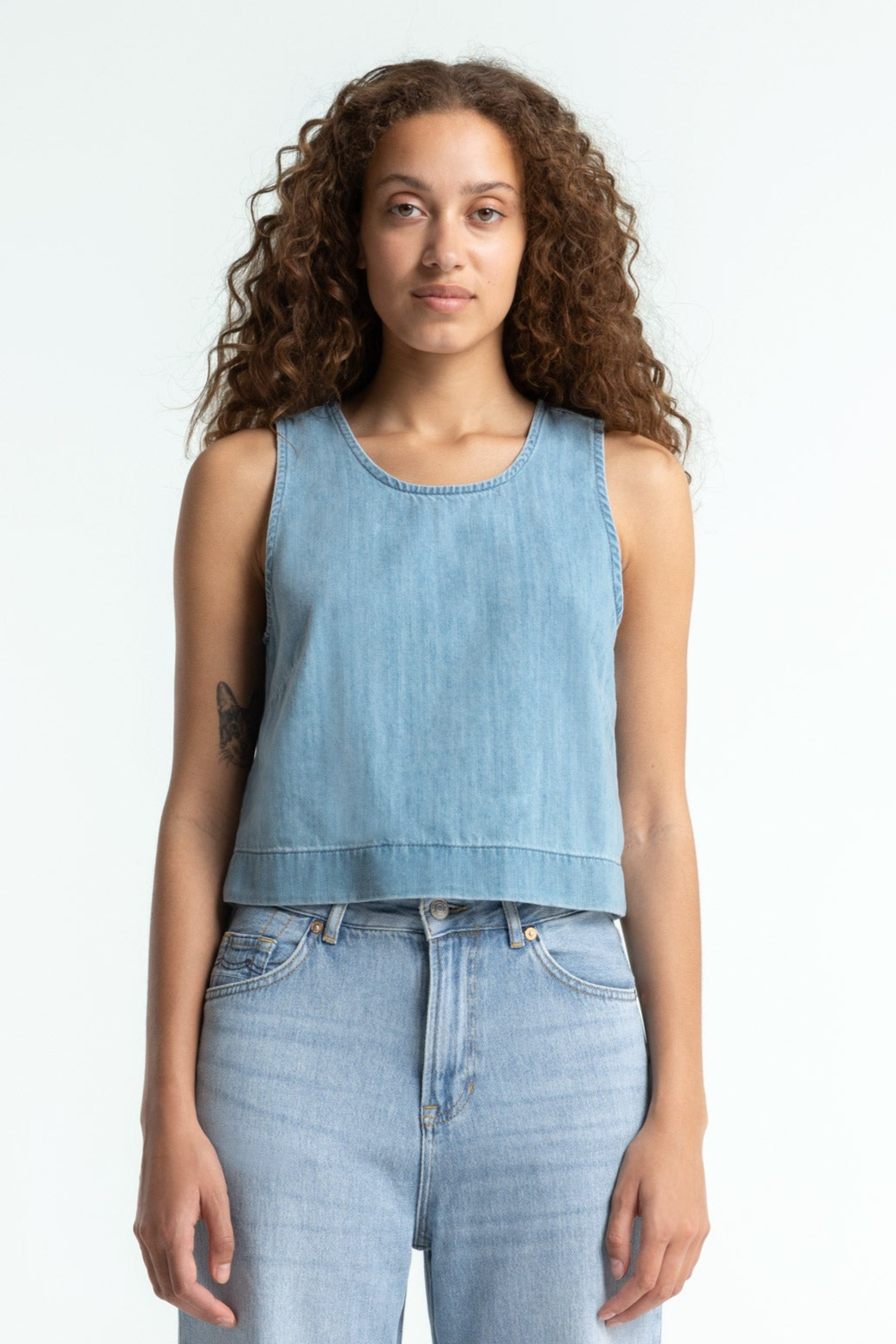 Kings Of Indigo Damen vegan Oberteil Belle Alabama Super Light Blau