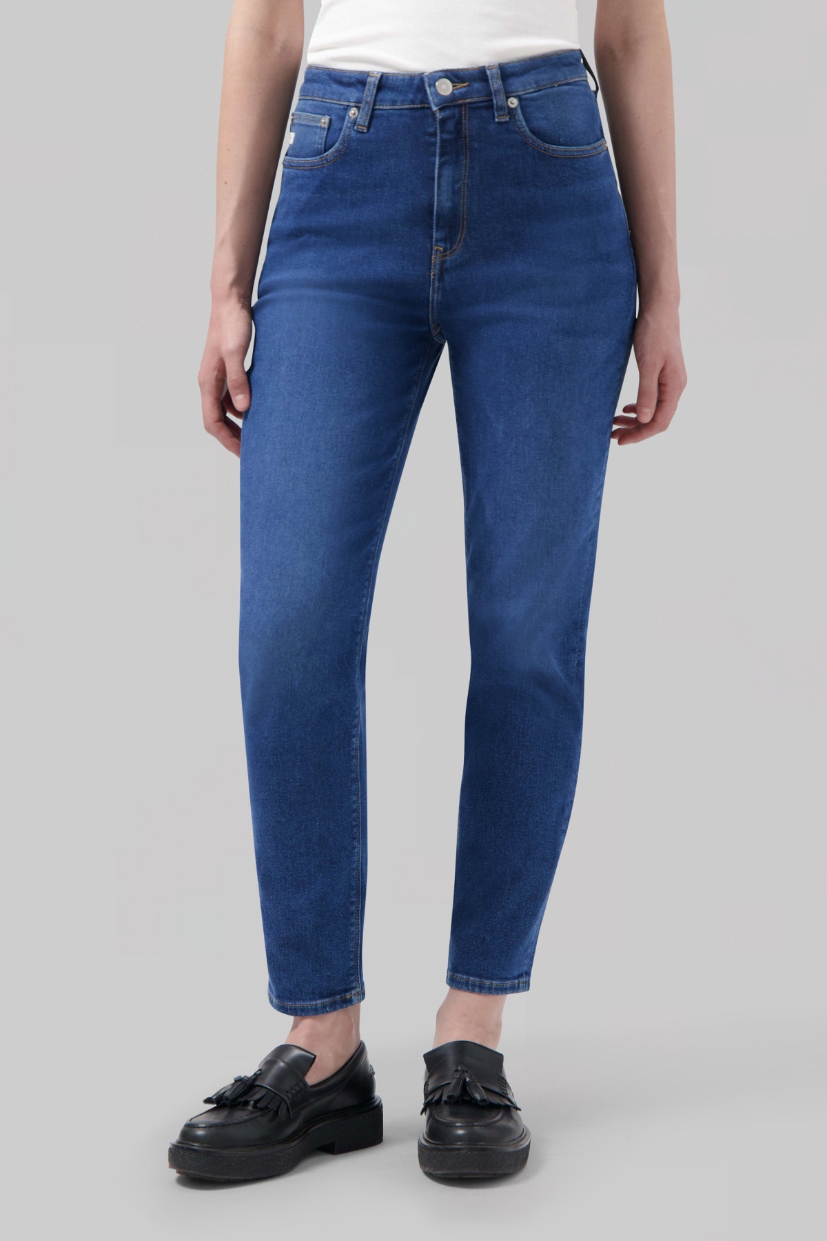 MUD Jeans Damen vegan Jeans High Tapered Mams Stone Indigo