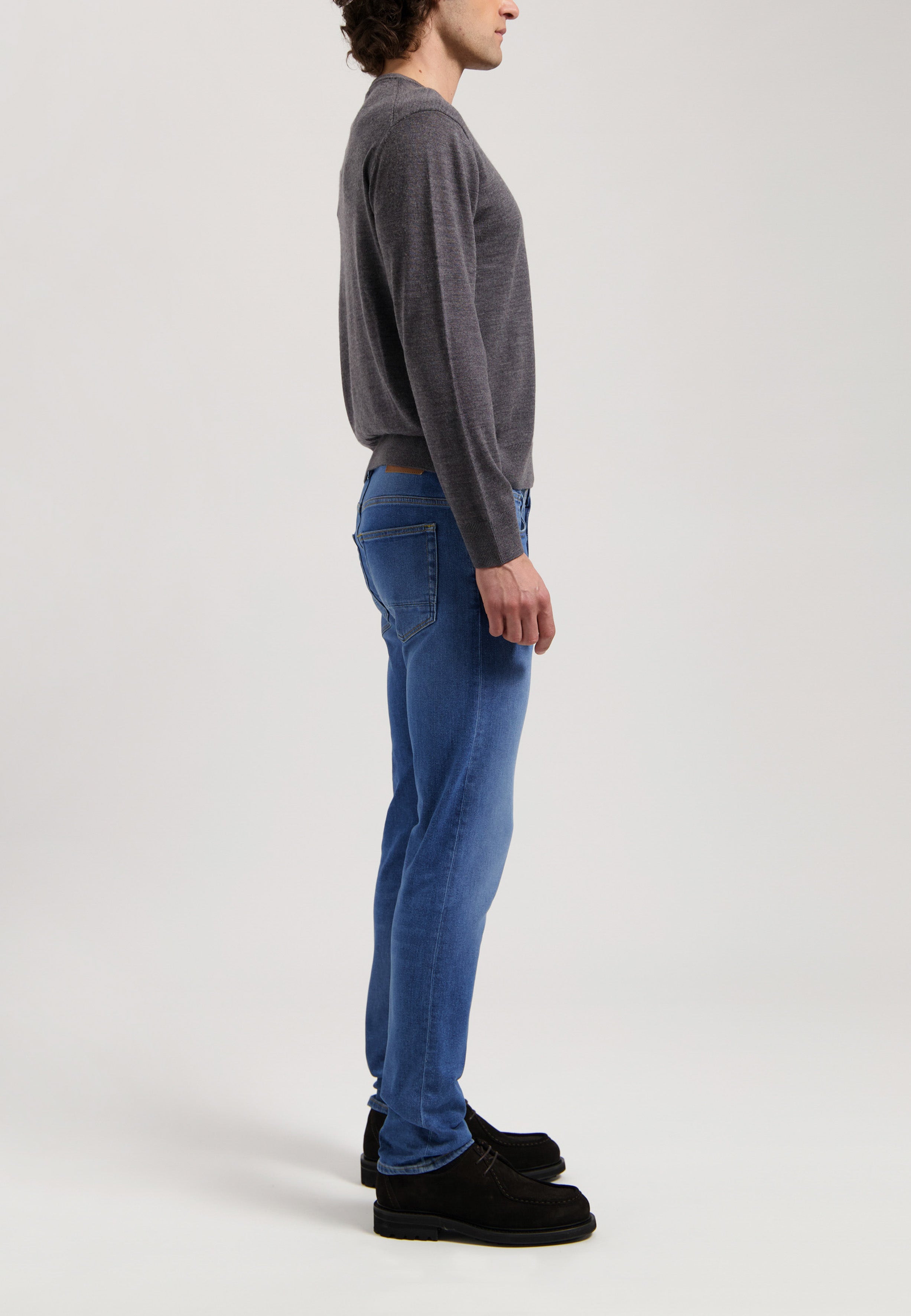 MUD Jeans men vegan Jeans Low Tapered DunnÂ pure Blue
