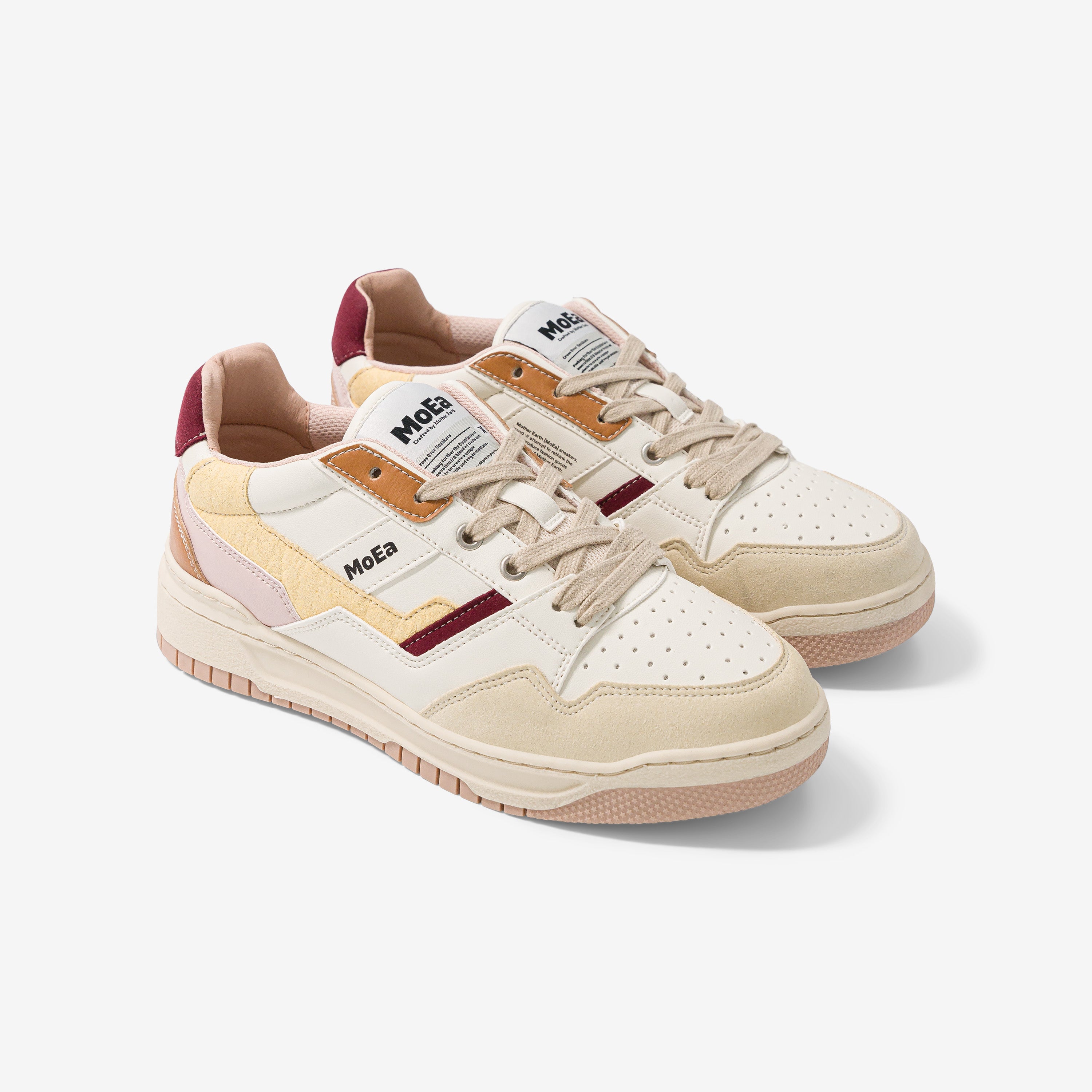 MoEa men vegan Sneakers Gen2 Pink Yellow