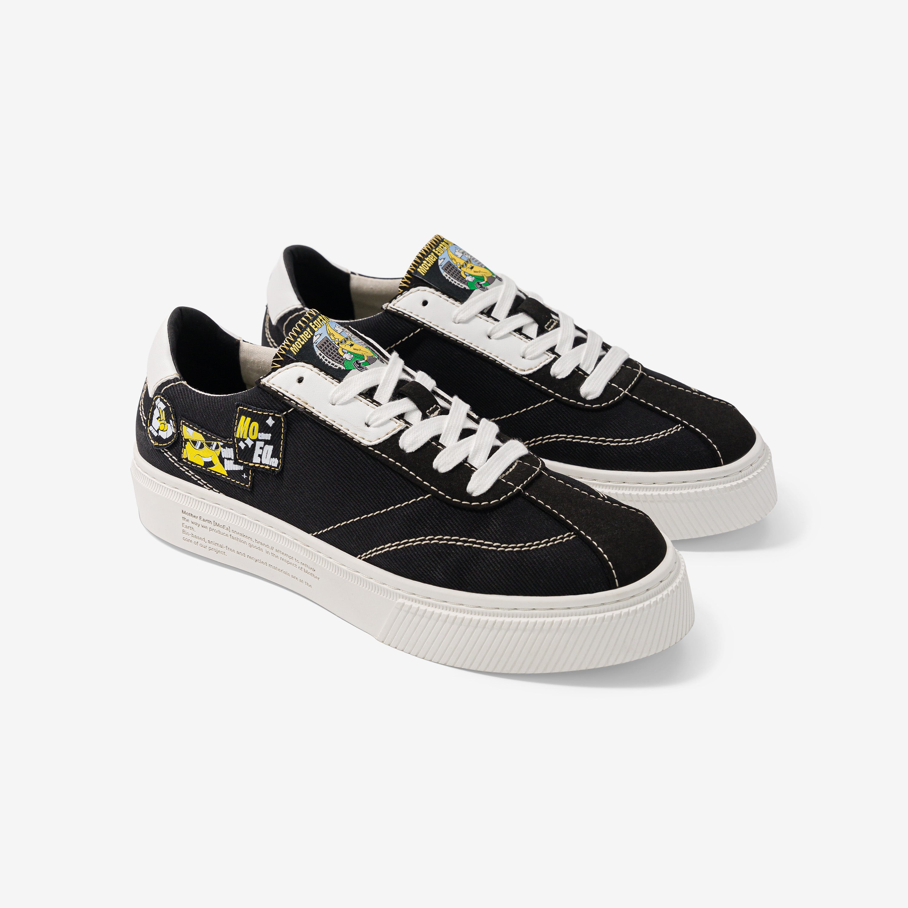 MoEa men vegan Sneakers Gen4 Banana Patch Black