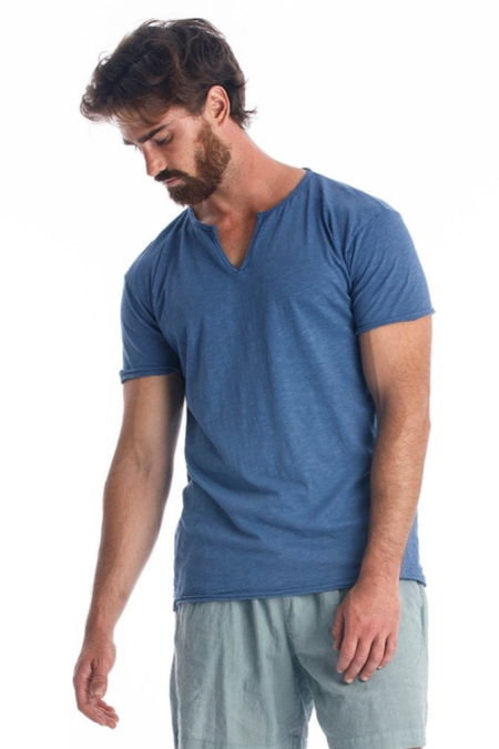 RAVENS VIEW IBIZA Herren vegan T-Shirt Eros Indigo Blau