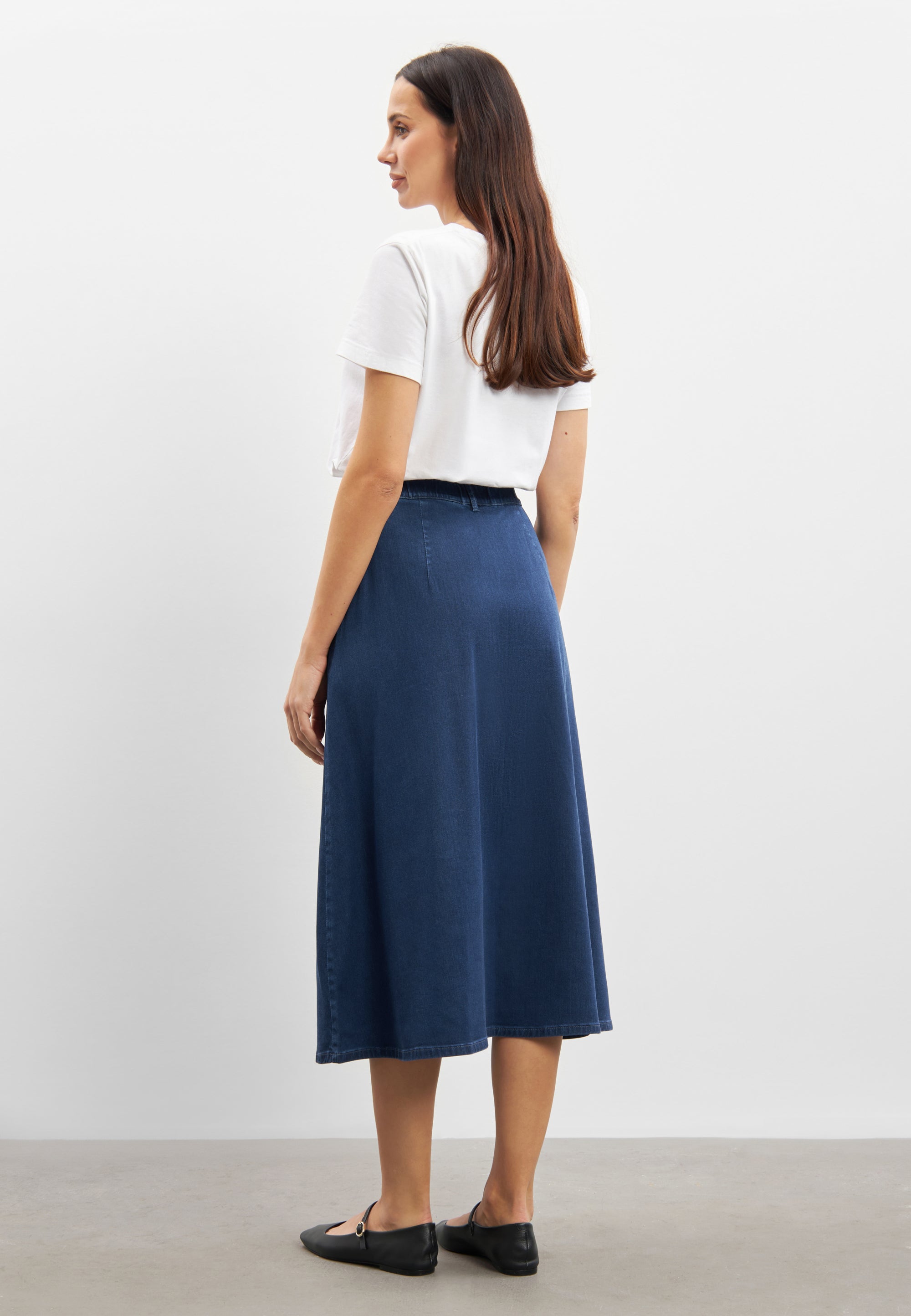 LAURIE womens vegan Skirt Asta Medium Blue Denim