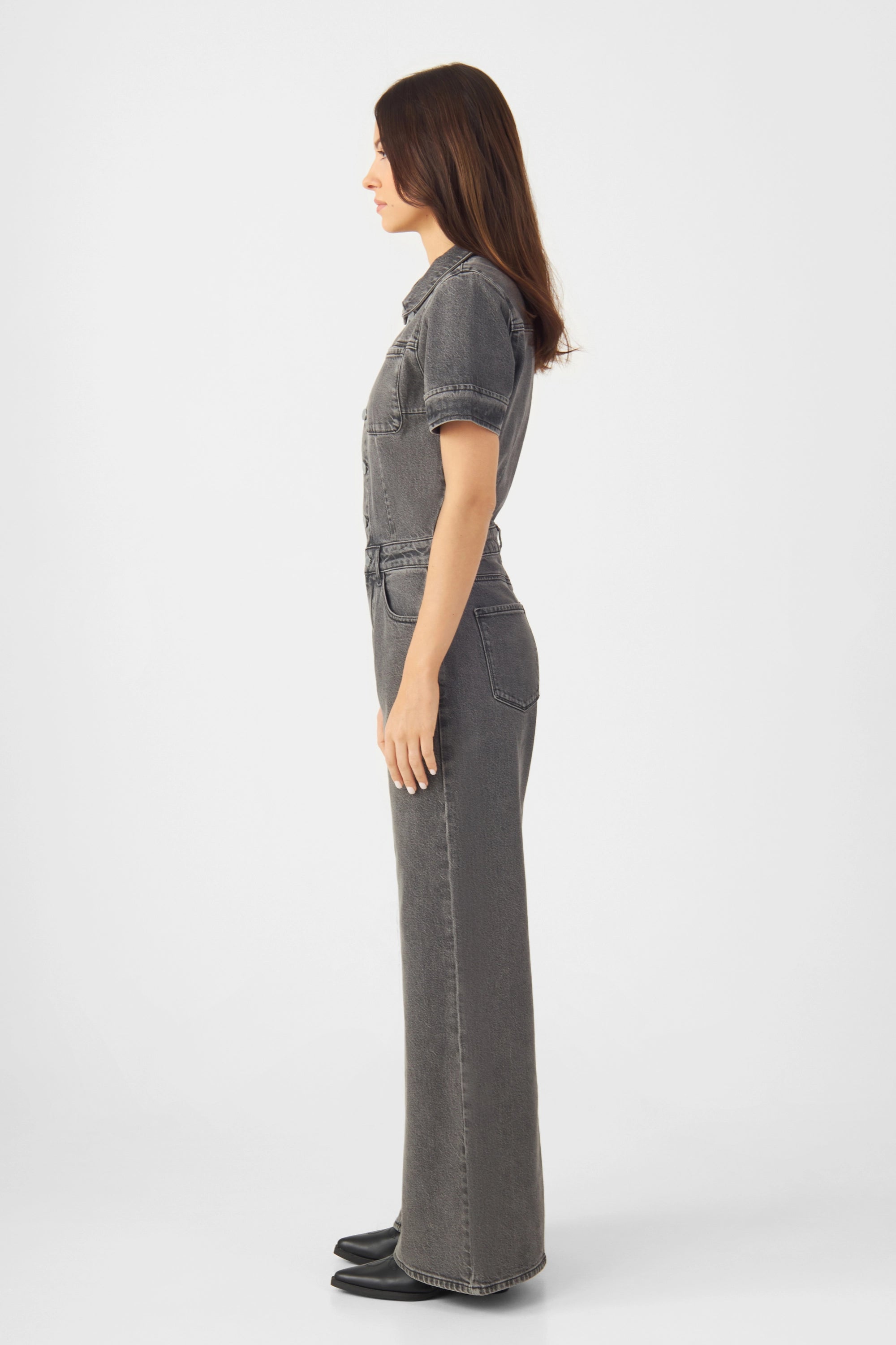 Dawn womens vegan Overall Twitter Ss Dark Grey