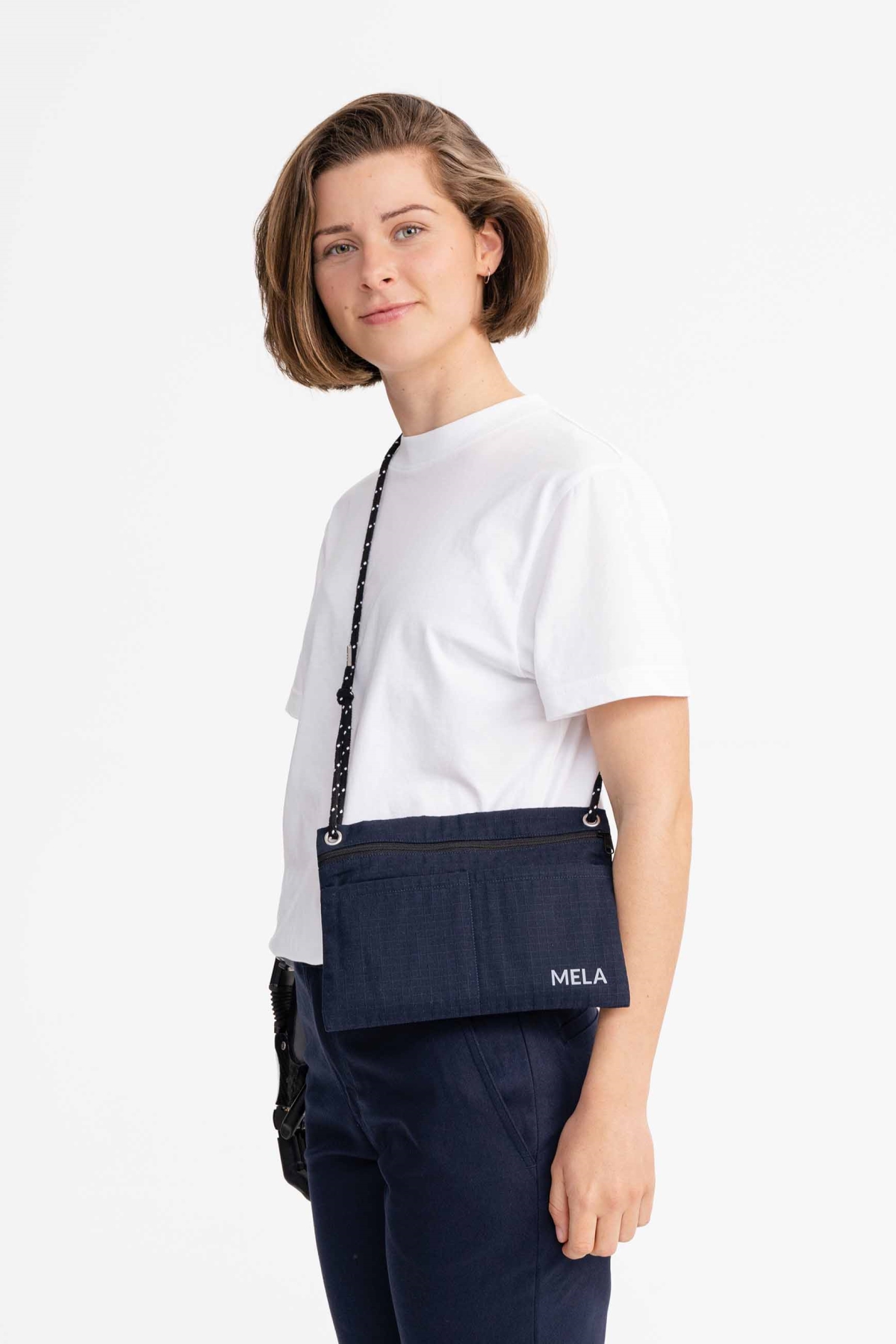 MELA womens vegan Ripstop Bag Unisex Sneha Navy Blue