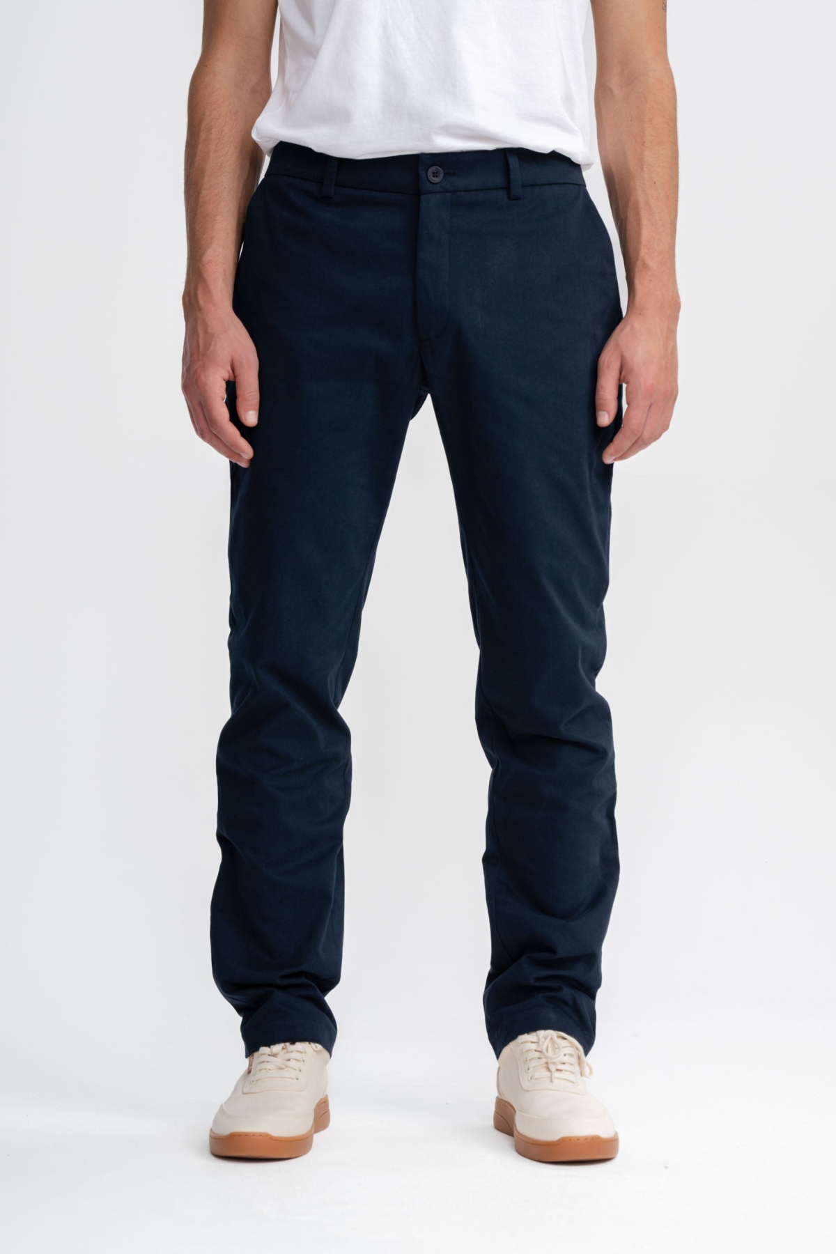 MELA Herren vegan Chino Hose Ranjith Marineblau