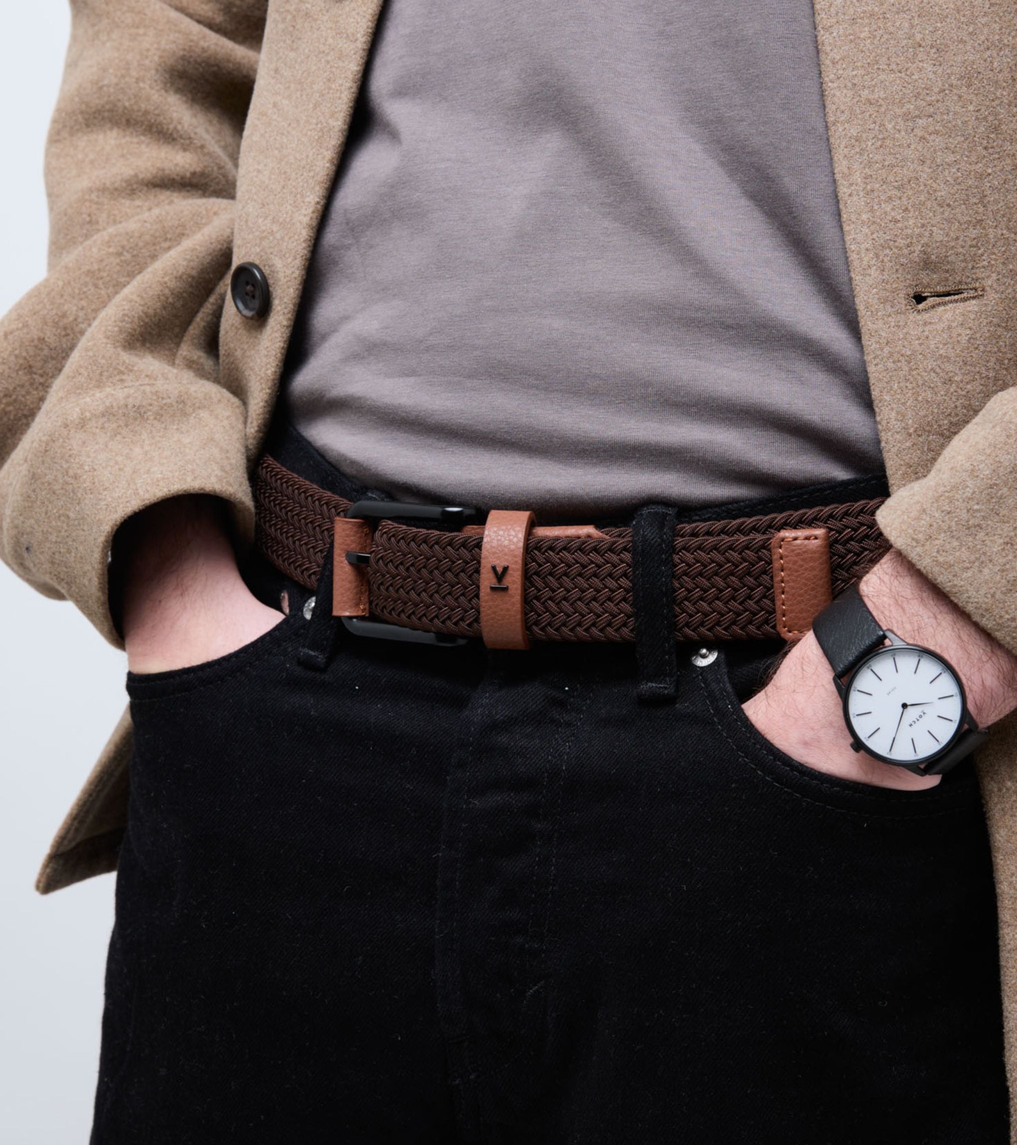 Votch men vegan Braided Belt Seb Brown