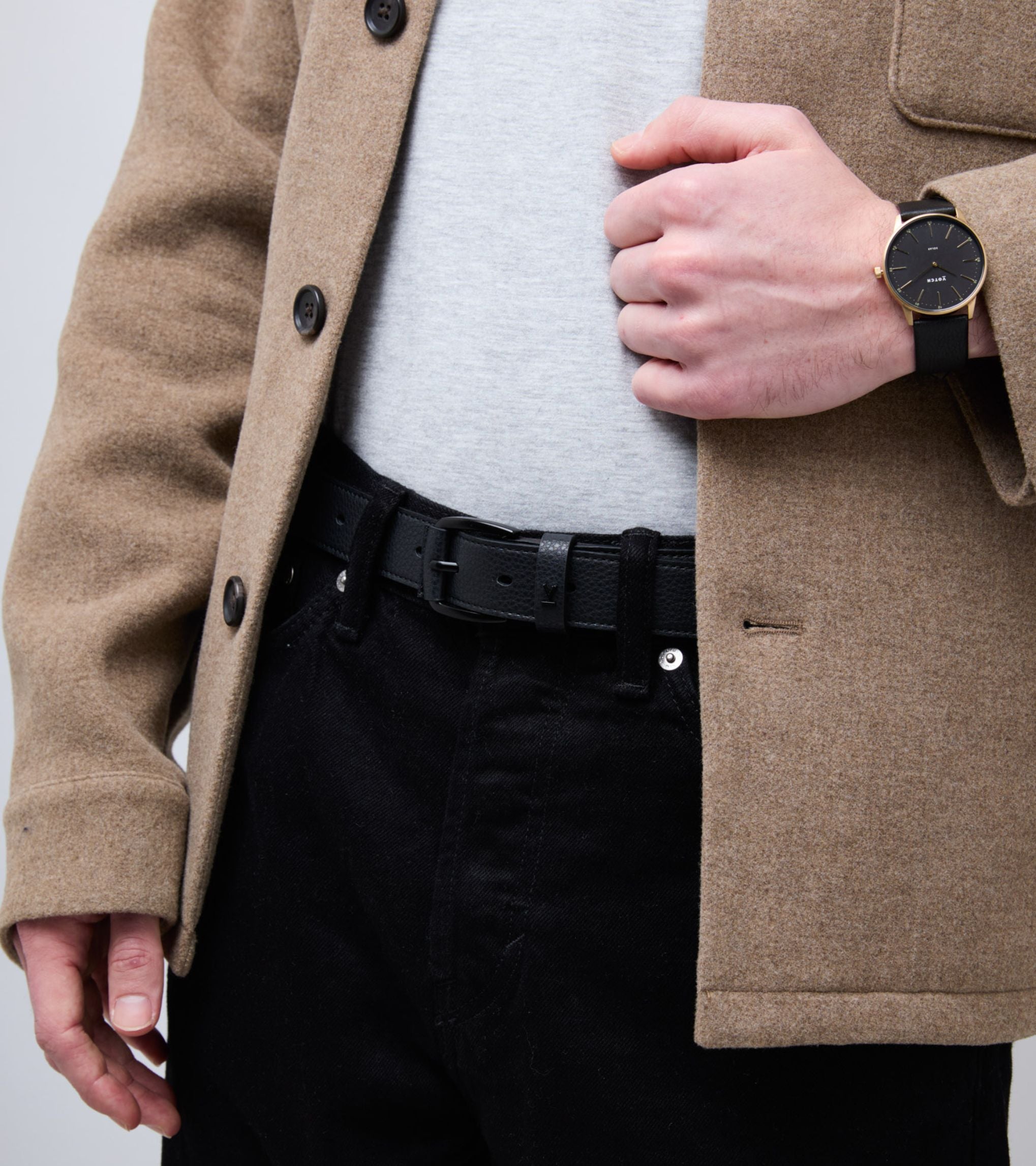 Votch men vegan Contrast Belt Milo Black
