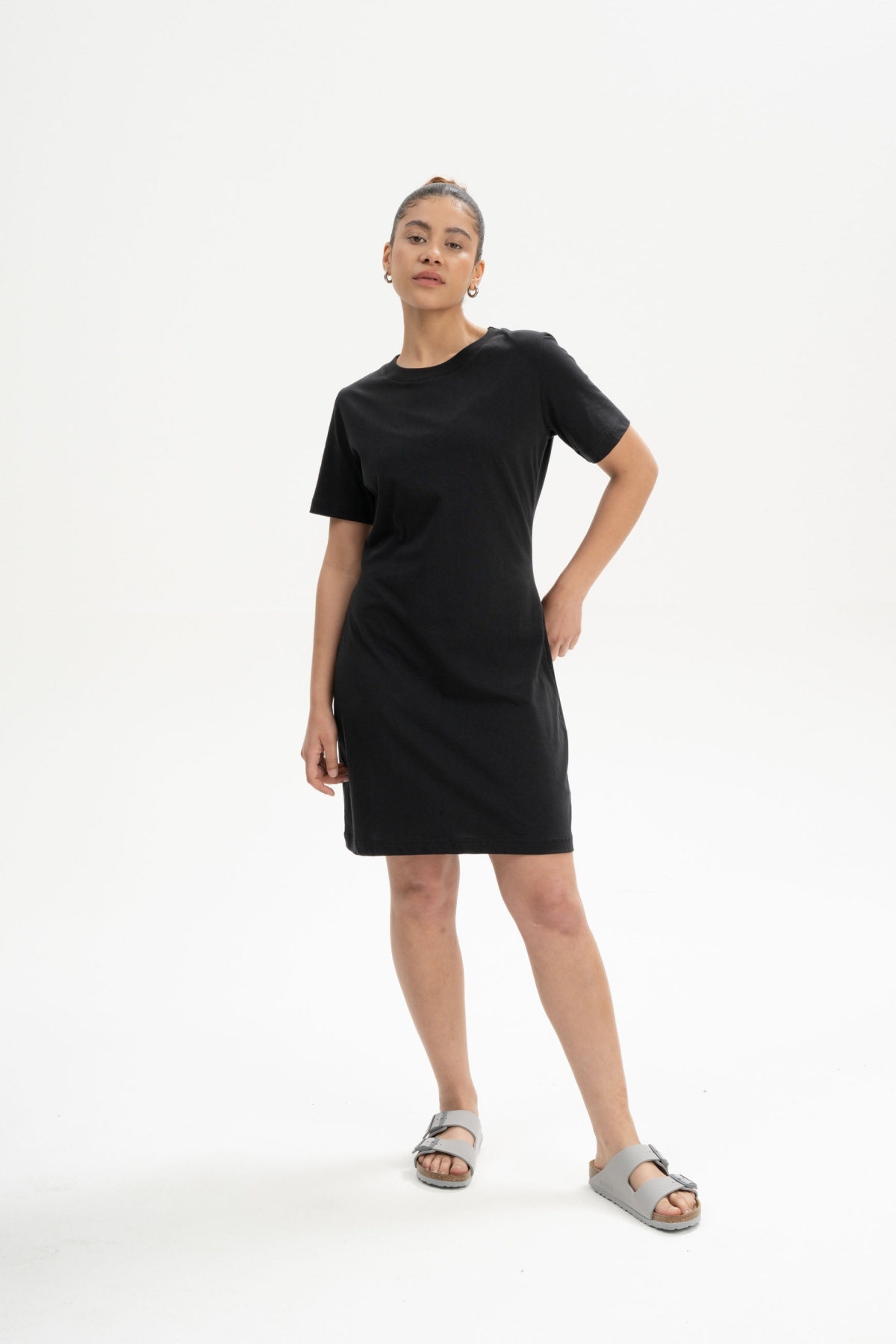 MELA womens vegan T-Shirt Dress Darsha Black