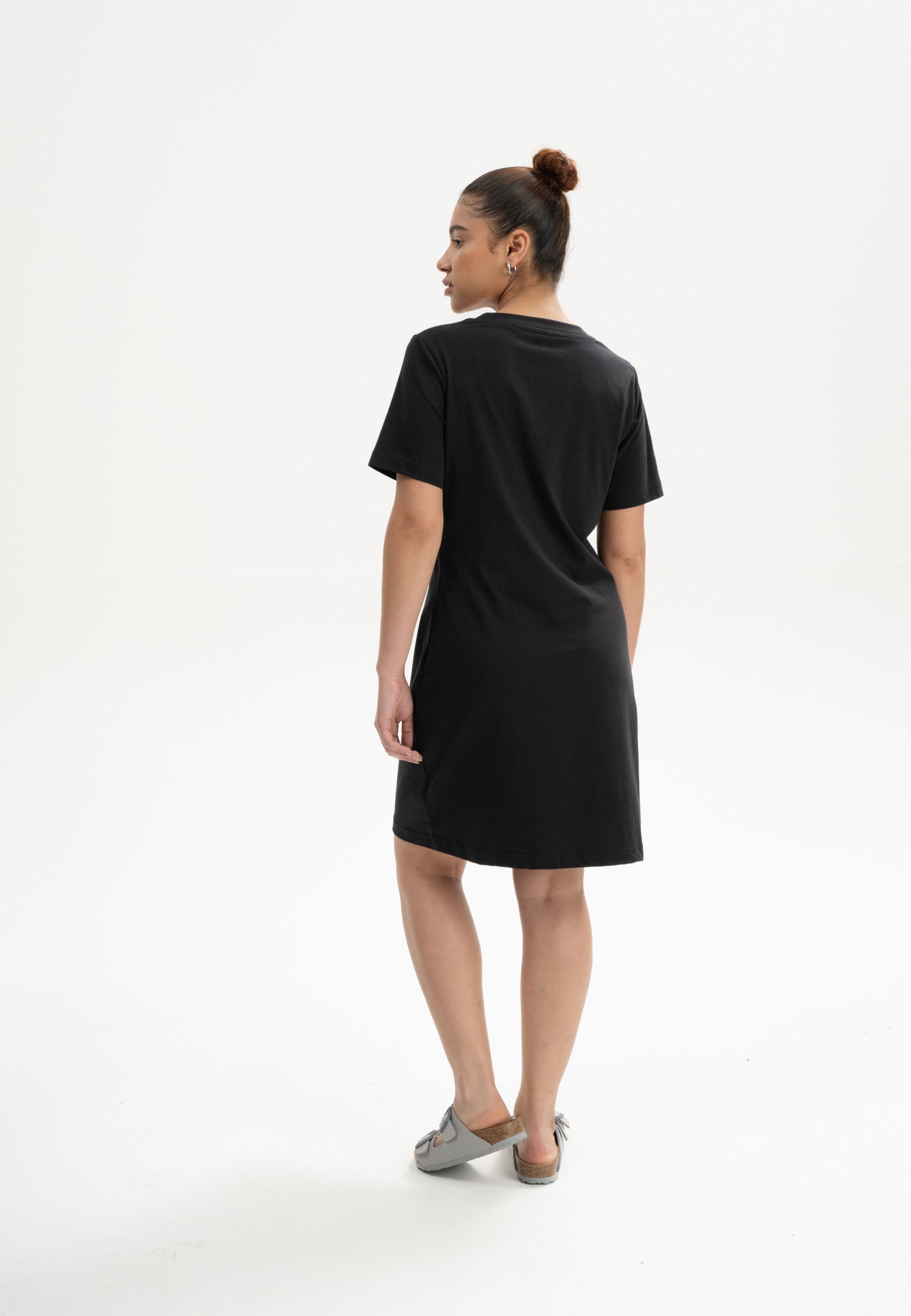 MELA womens vegan T-Shirt Dress Darsha Black
