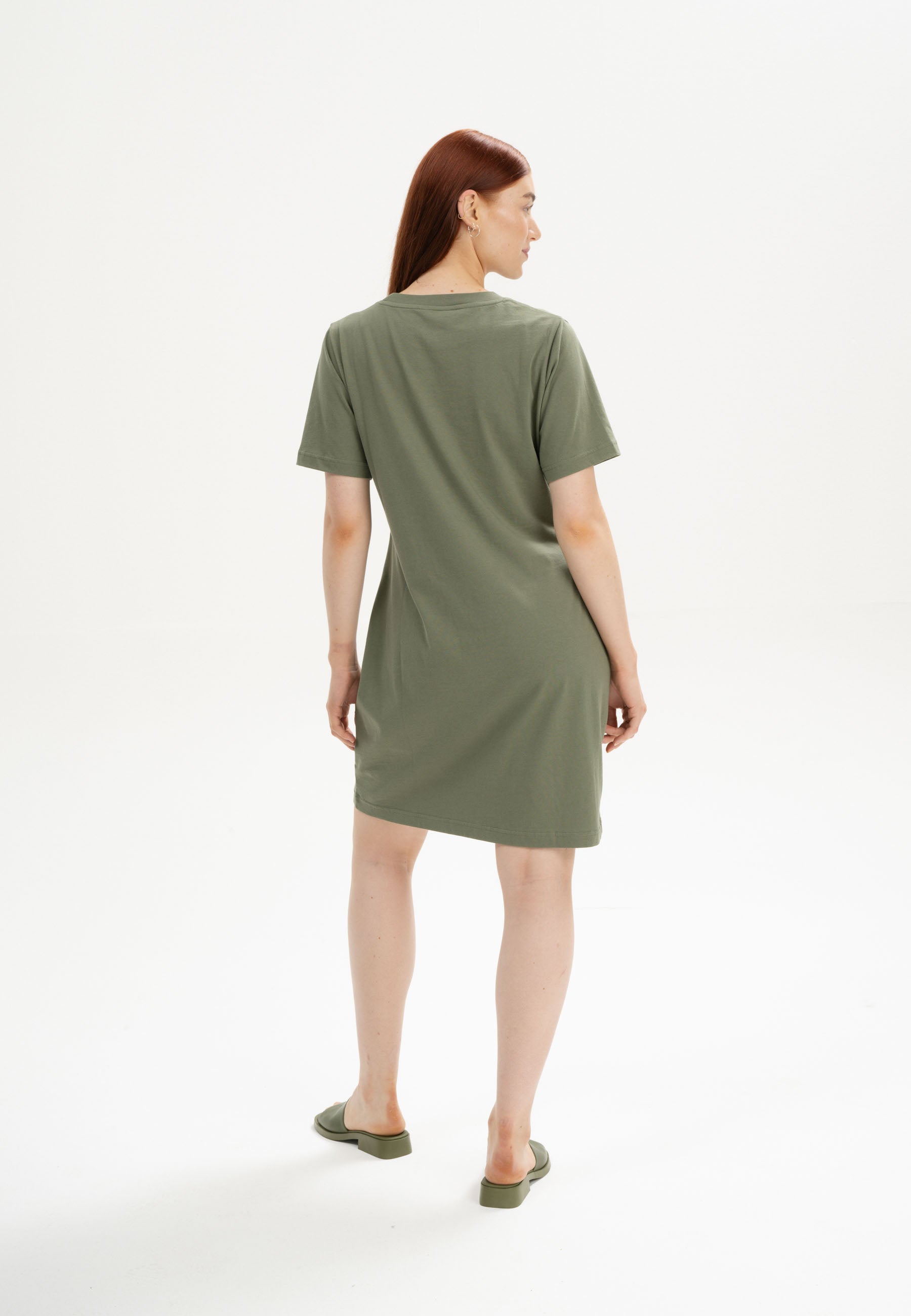 green emerald velvet dress Spacedye Essence Dress