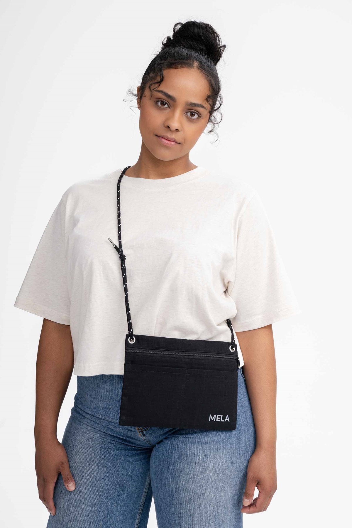 MELA womens vegan Ripstop Bag Unisex Sneha Black