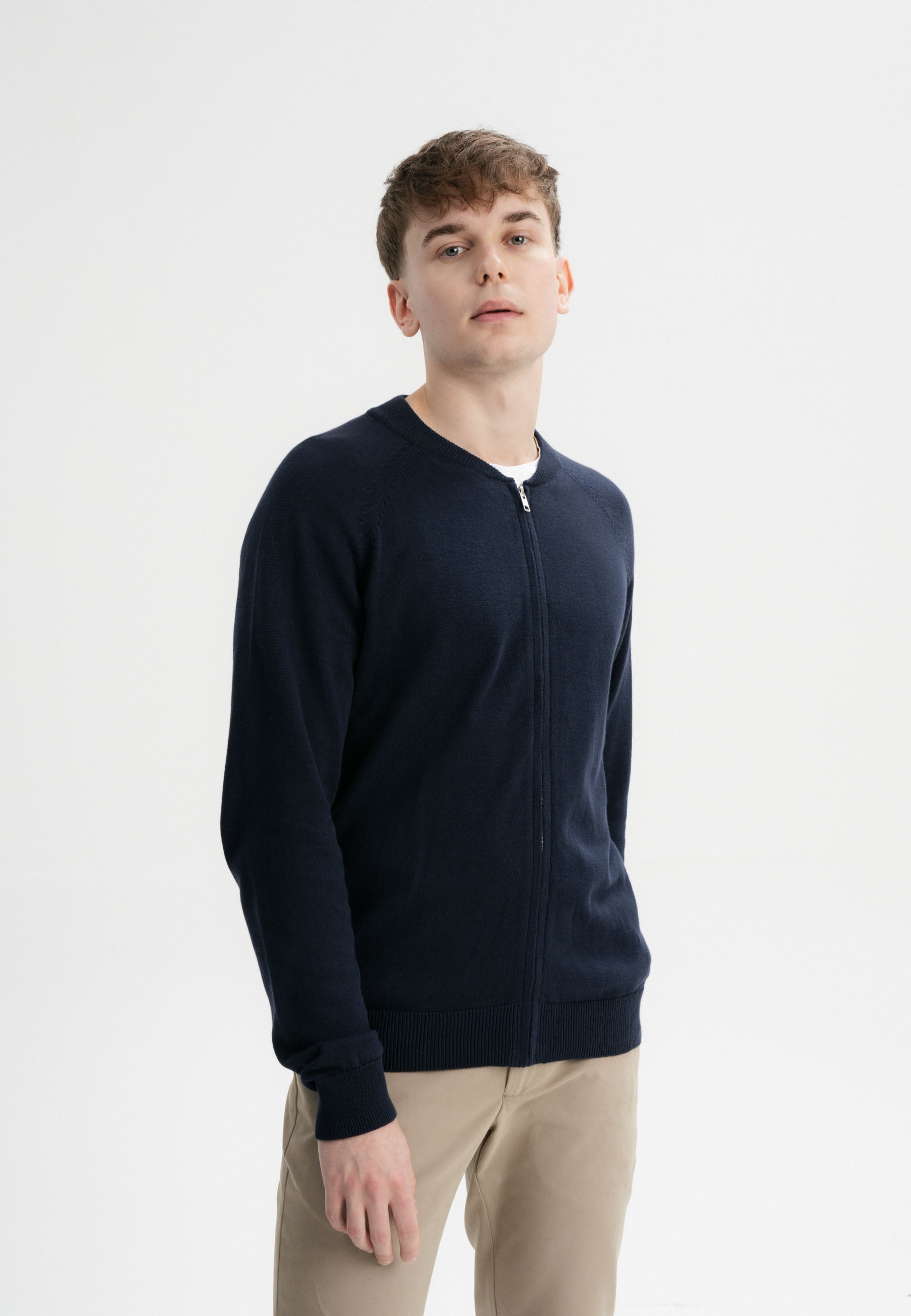 MELA men vegan Knitted Jacket Shamial Navy