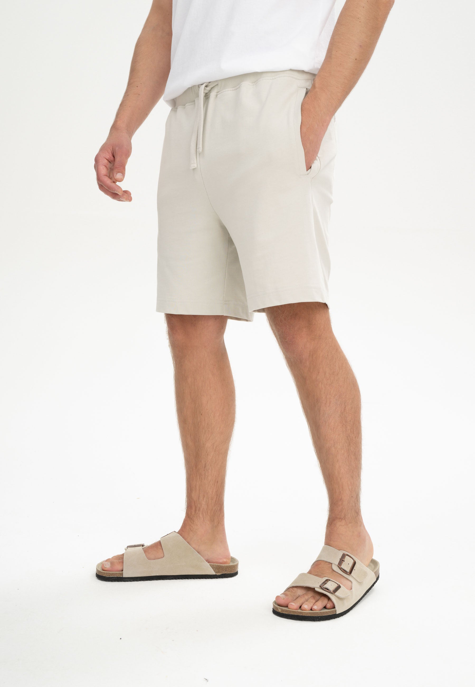 MELA men vegan Jersey Shorts Krish Birke Beige