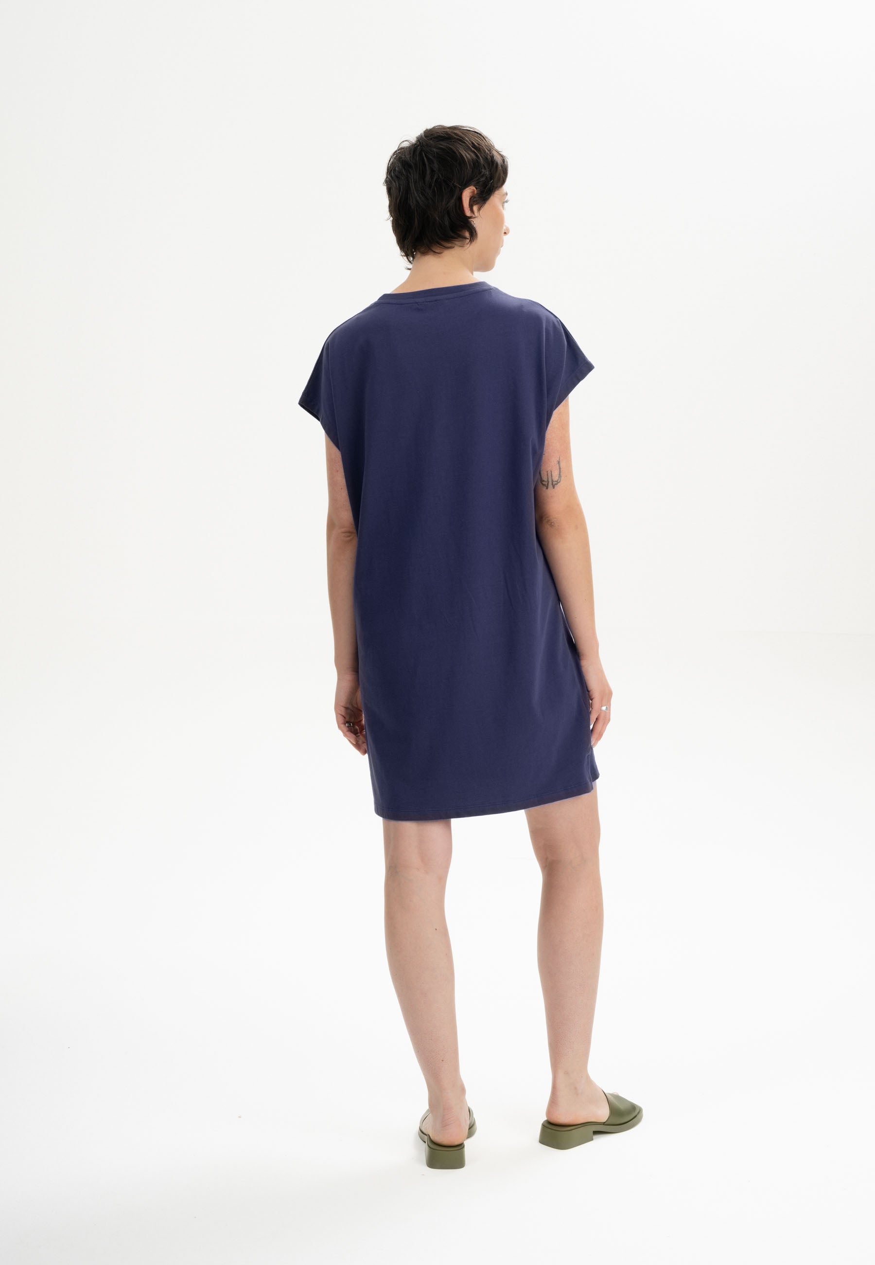 MELA womens vegan T-Shirt Dress Sunea Summer Night Dark Purple