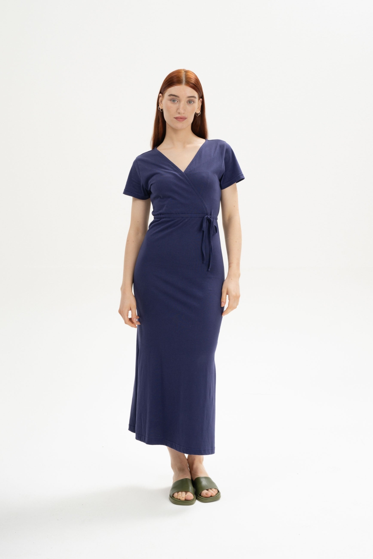 Image of MELA dames vegan Jurk V-Hals Shreoshi Summer Night Paars