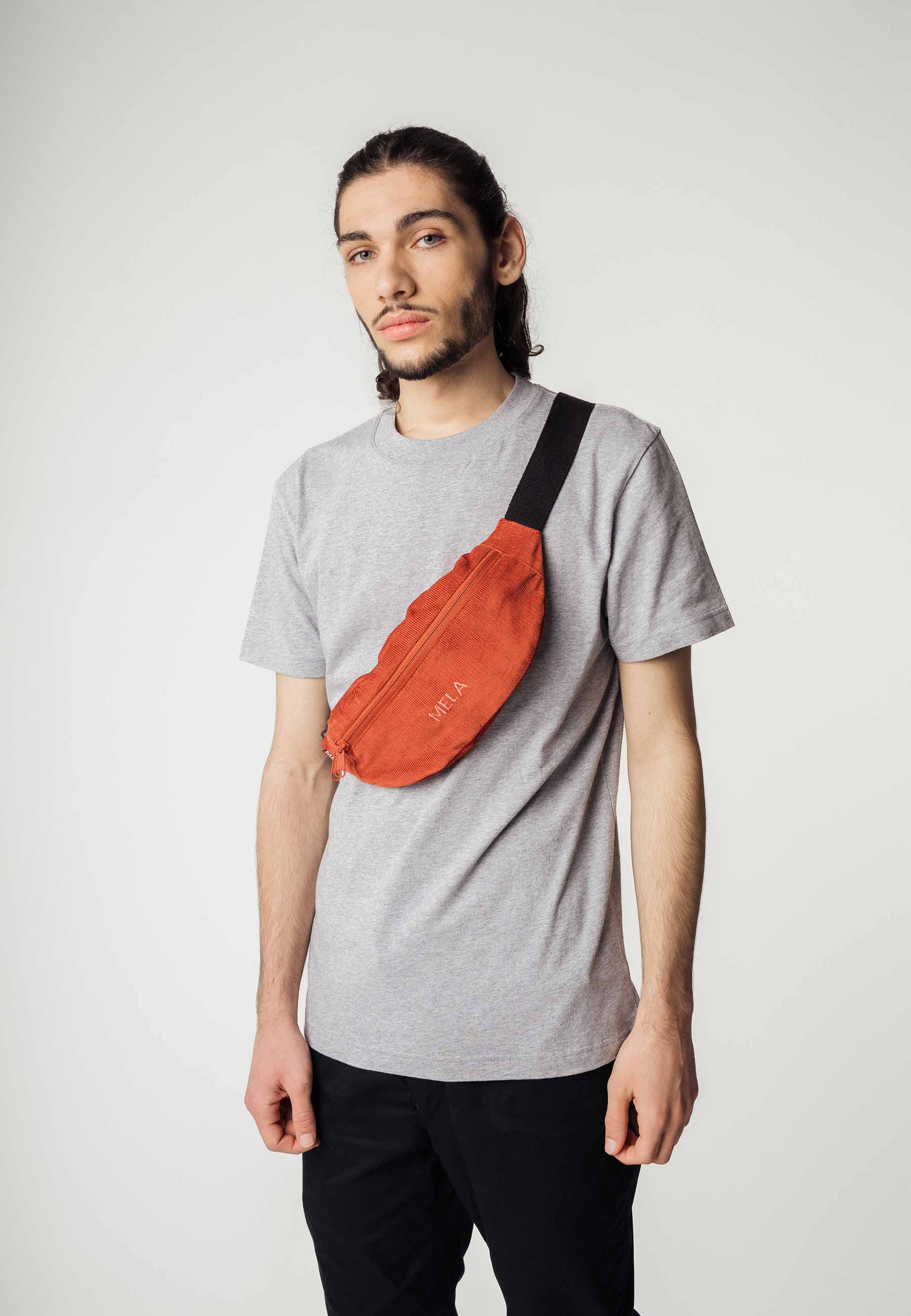 MELA womens vegan Bag Fanny Pack Bhavin Brick Red