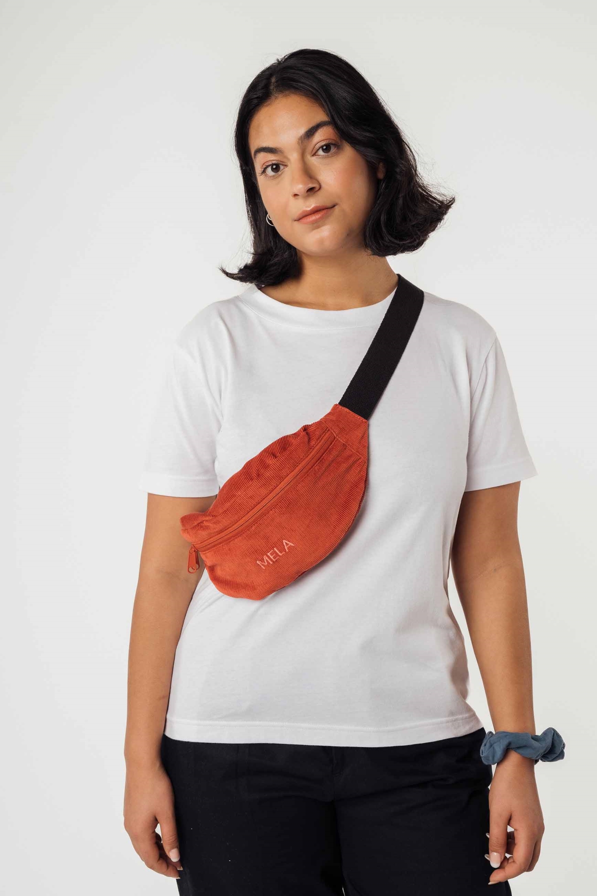 MELA womens vegan Bag Fanny Pack Bhavin Brick Red