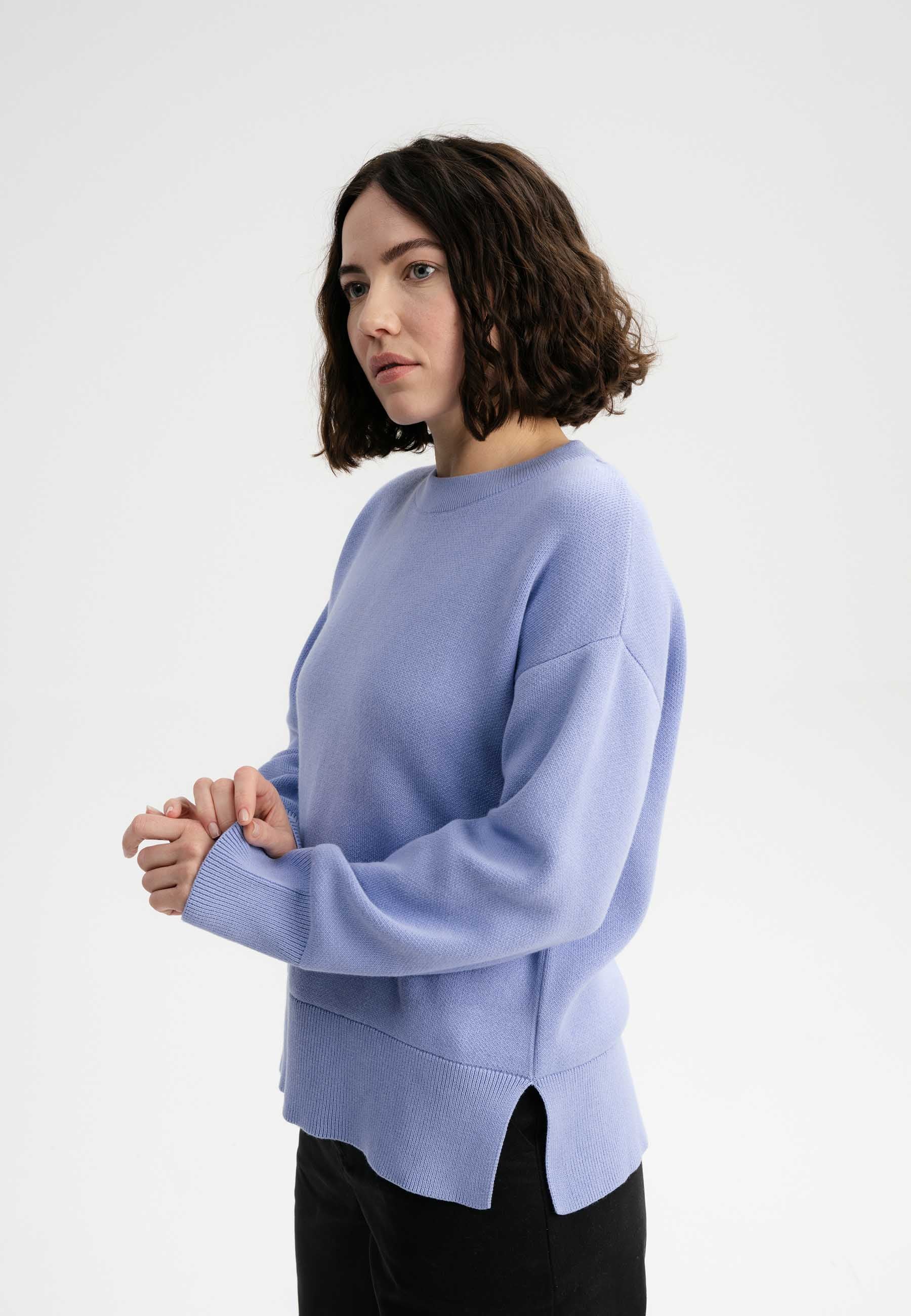 96317 - Damen vegan Strickpullover Faiza Forgetmenot Hellblau 96317 - Damen vegan Strickpullover Faiza Forgetmenot Hellblau
