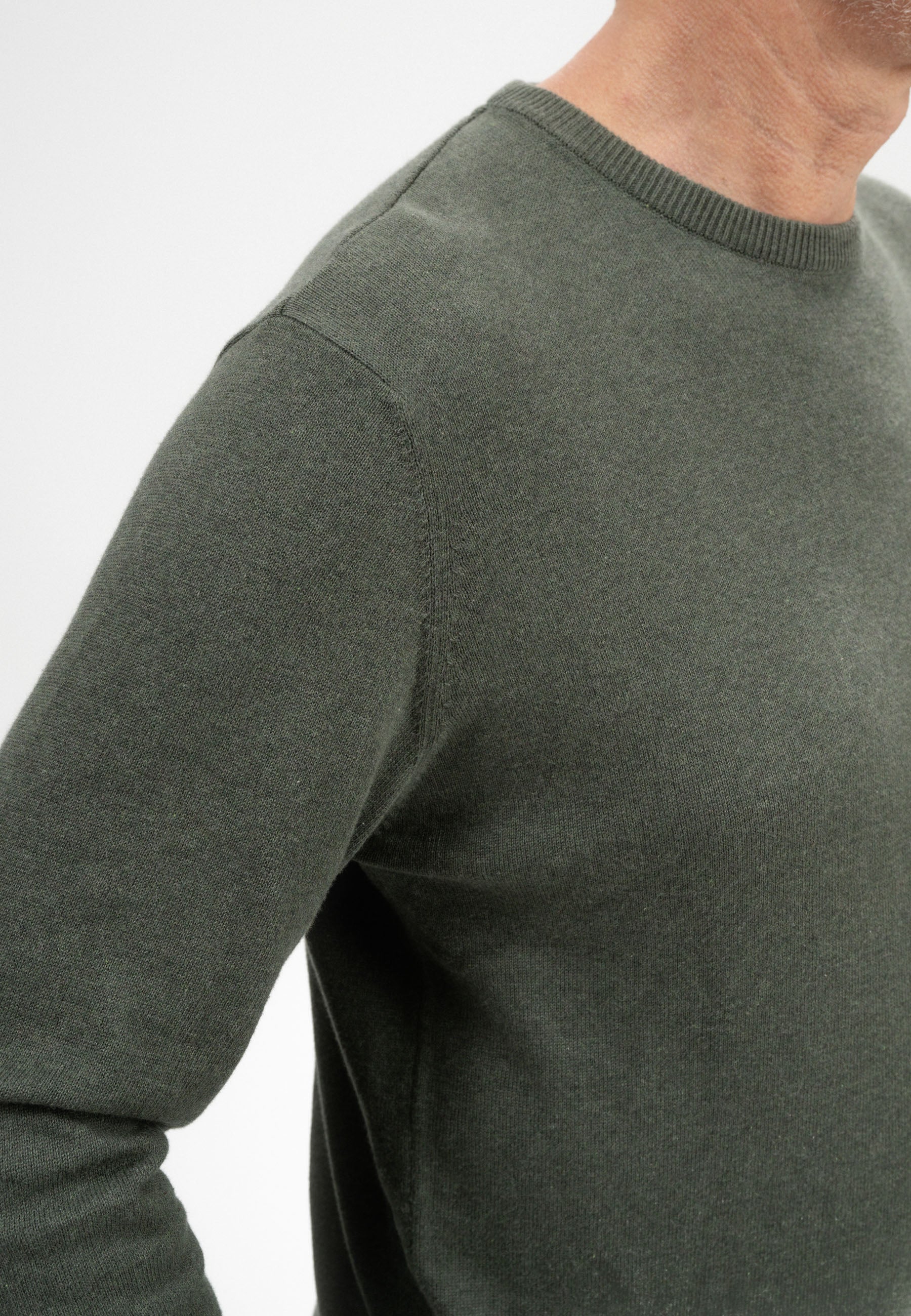 MELA Fine Knit Sweater Himal Green Melange