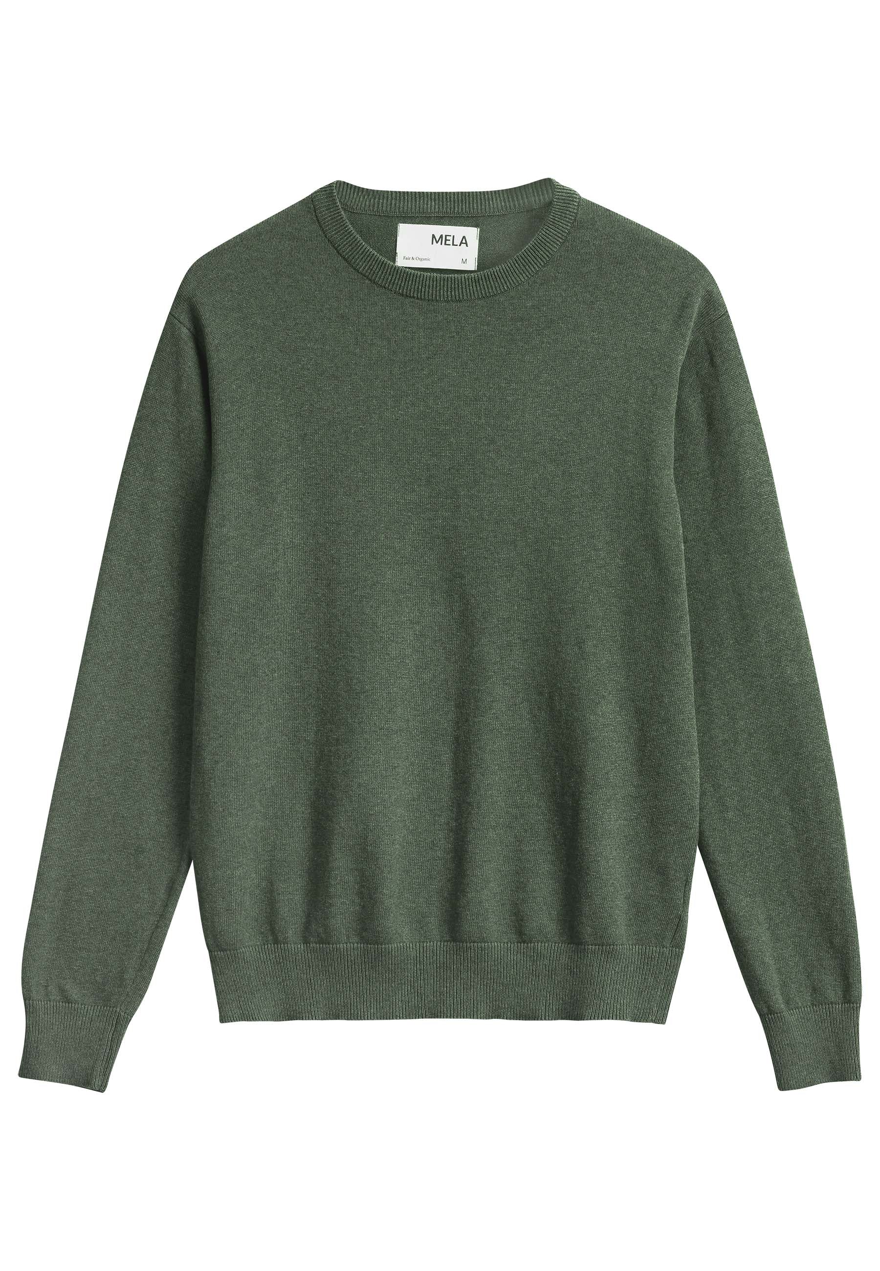 MELA Fine Knit Sweater Himal Green Melange