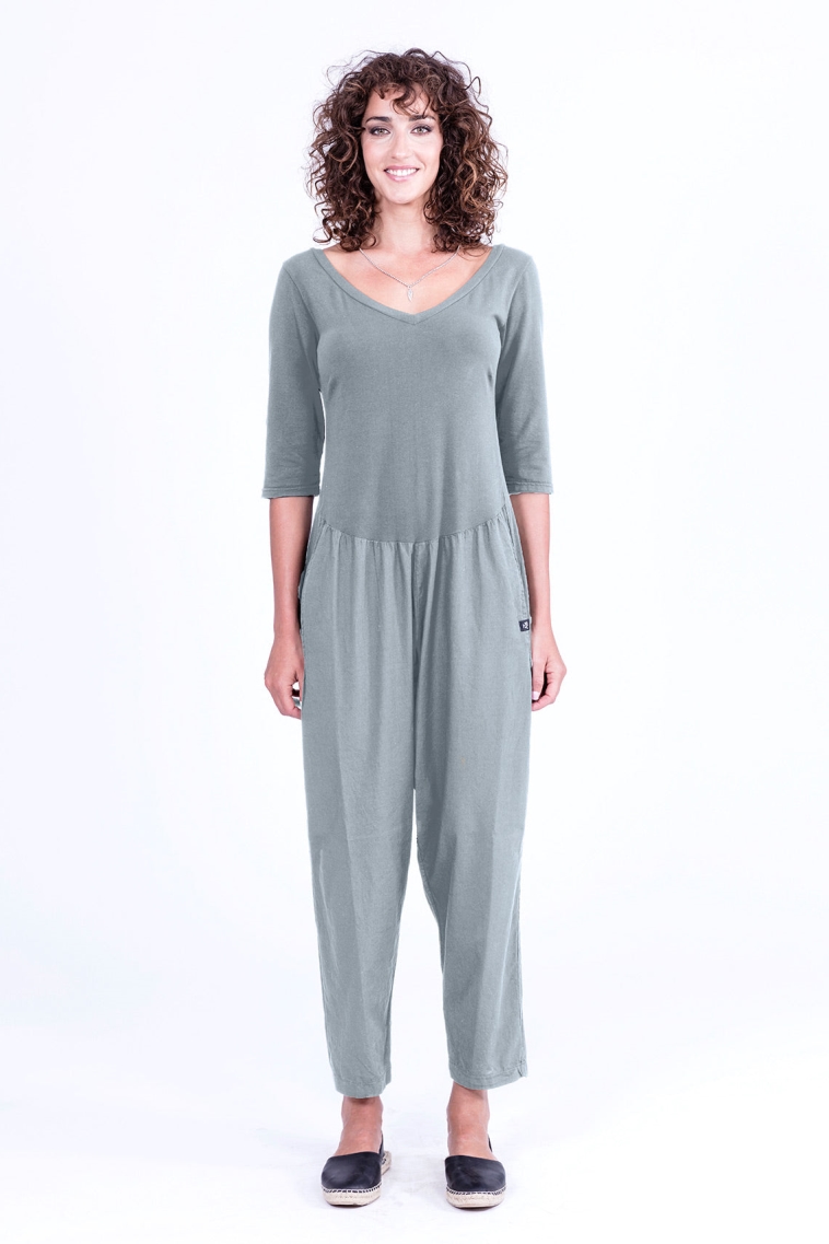 RAVENS VIEW IBIZA Damen vegan Jumpsuit Midnight Mono Chinois GrÃ¼n