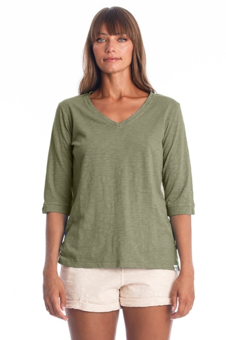 RAVENS VIEW IBIZA Damen vegan Top Lisa Khaki GrÃ¼n