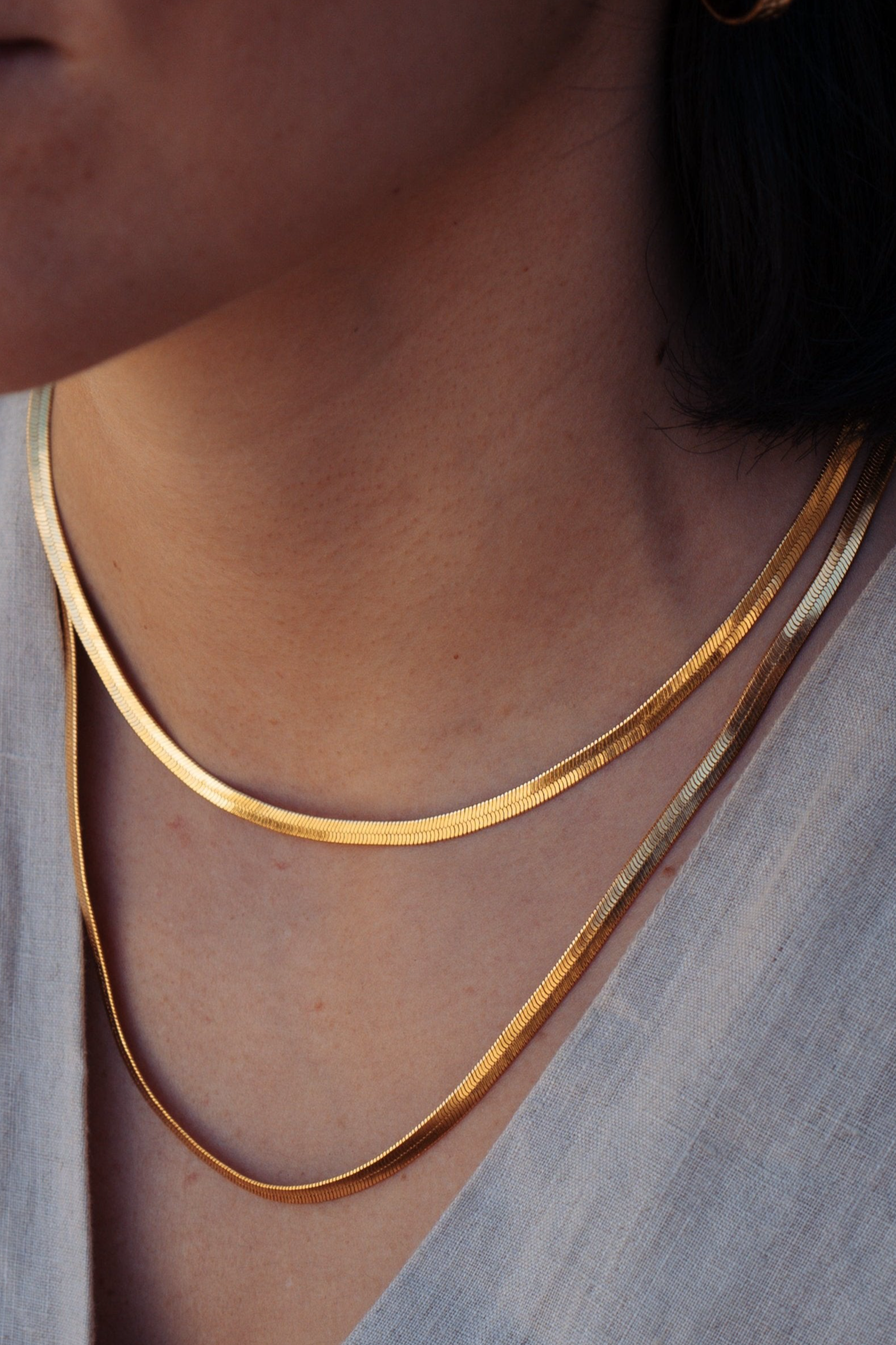 Les Reines Damen vegan Halskette Regal Serpent 24k Vergoldet