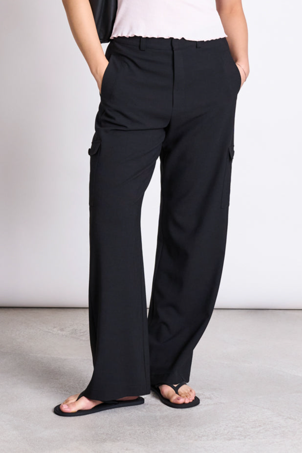 JAN N JUNE JAN 'N JUNE Damen vegan Cargohose Fano Schwarz