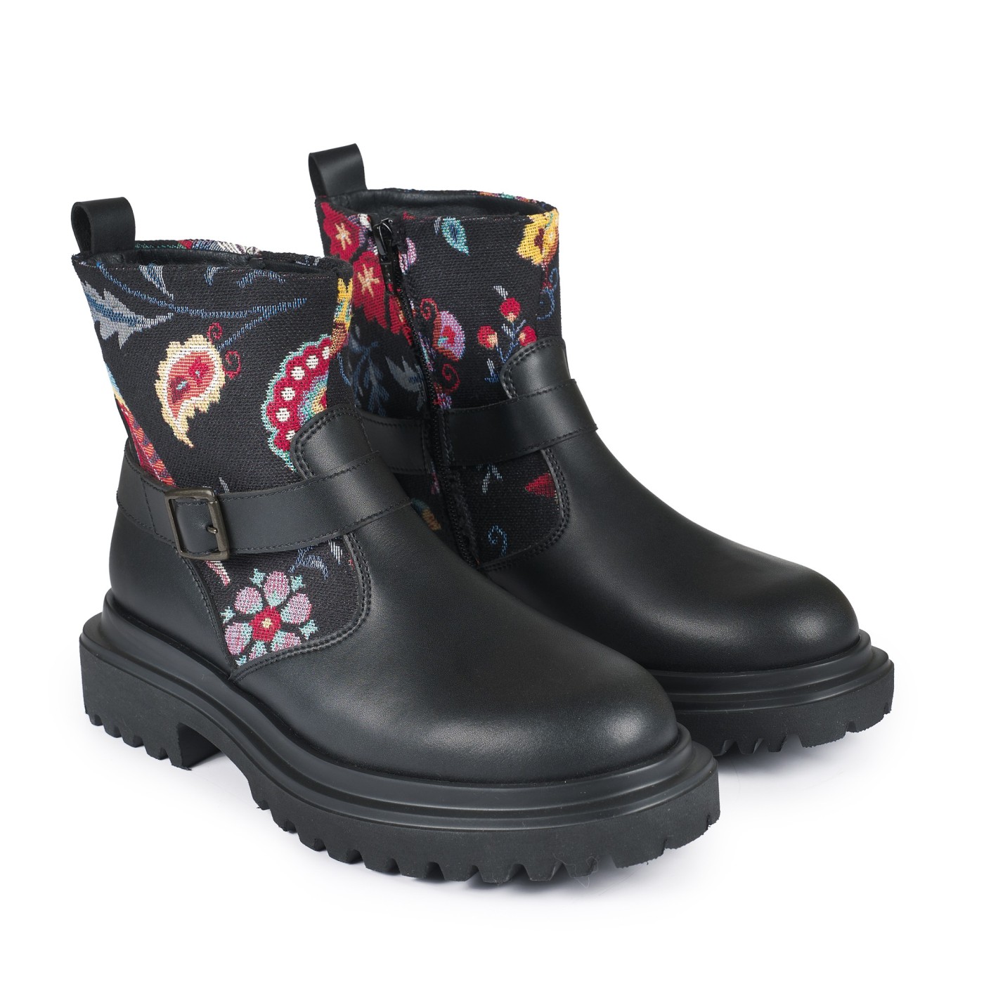 Risorse Future womens vegan Boots Terry Nero Chip Black