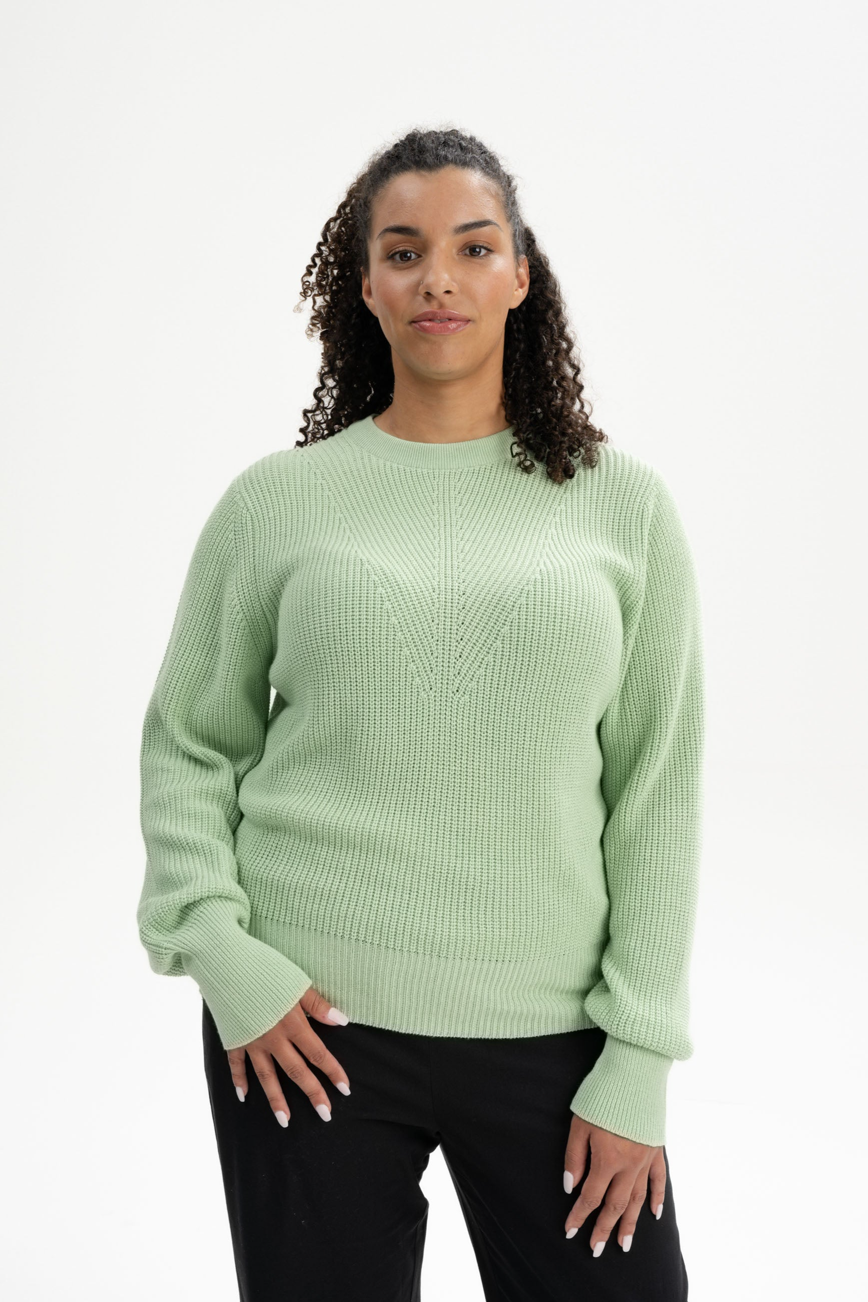MELA Damen vegan Strickpullover Gauri Spring nge