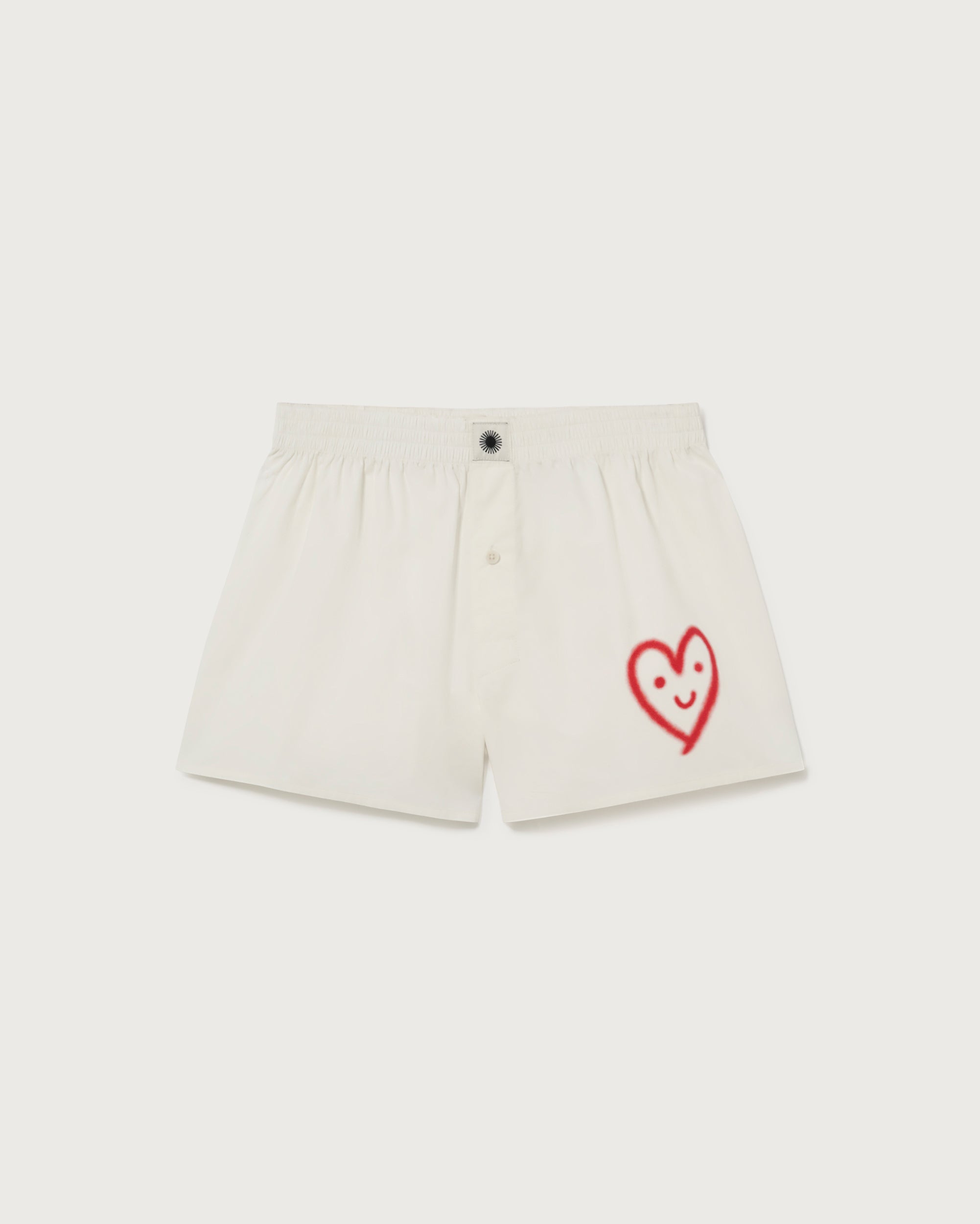 Thinking MU Boxer Shorts Heart White
