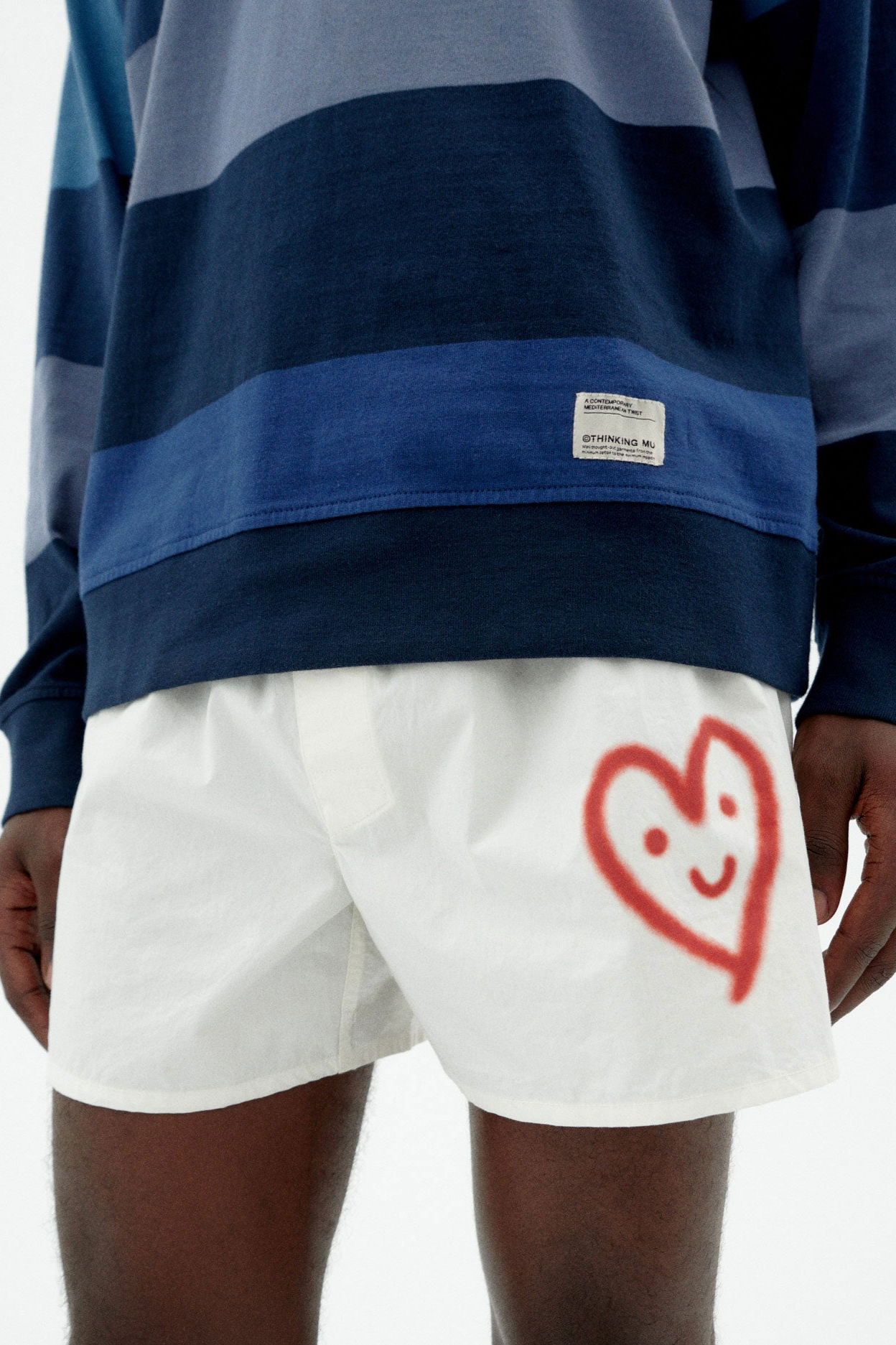 Thinking MU men vegan Boxer Shorts Heart White