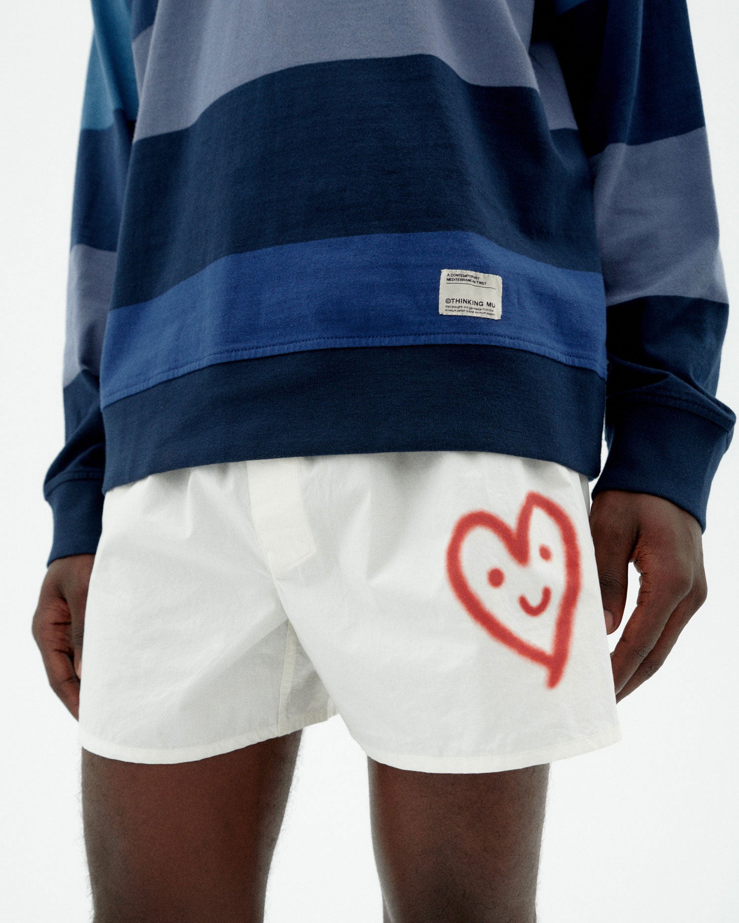 Thinking MU Boxer Shorts Heart White