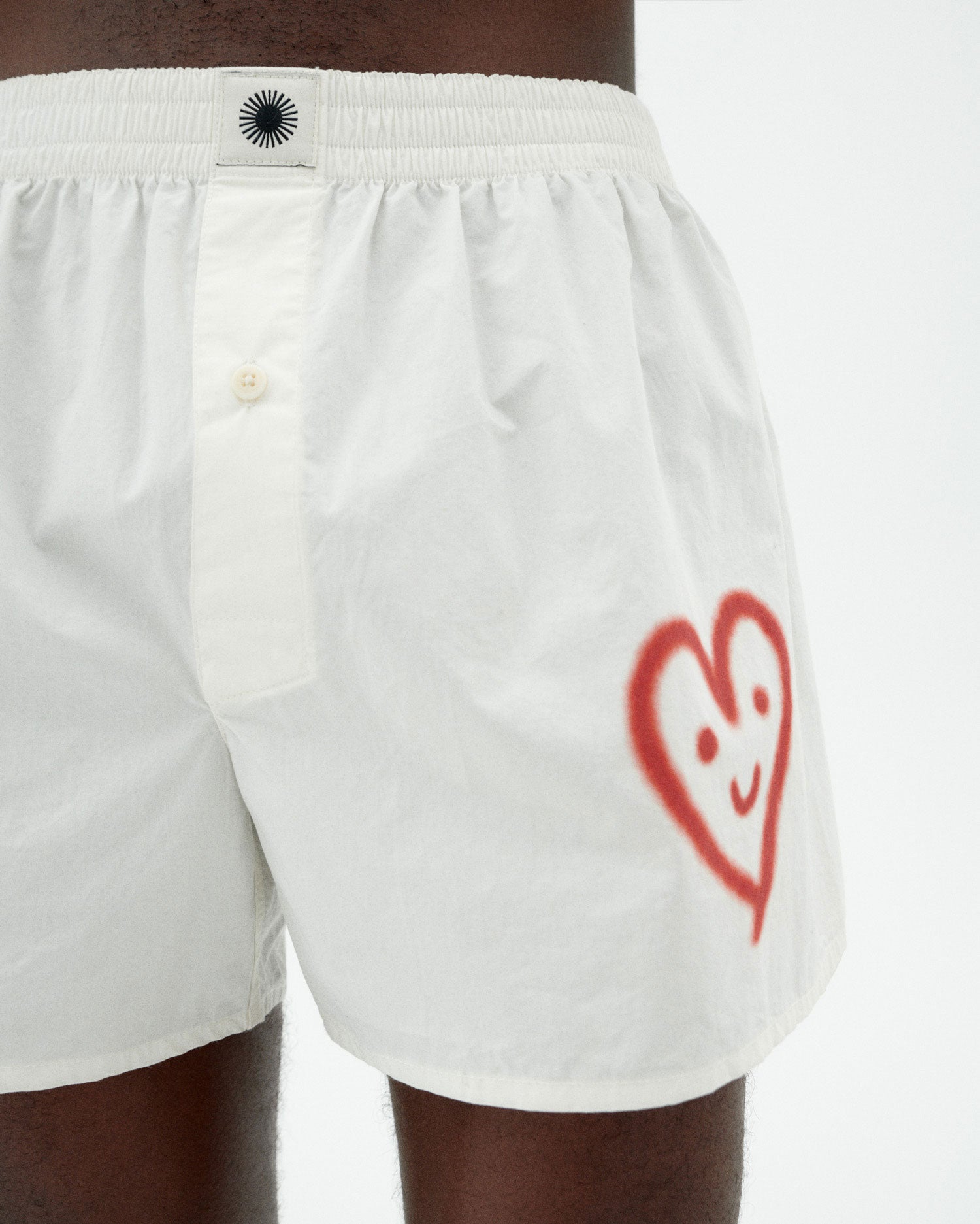 Thinking MU Boxer Shorts Heart White