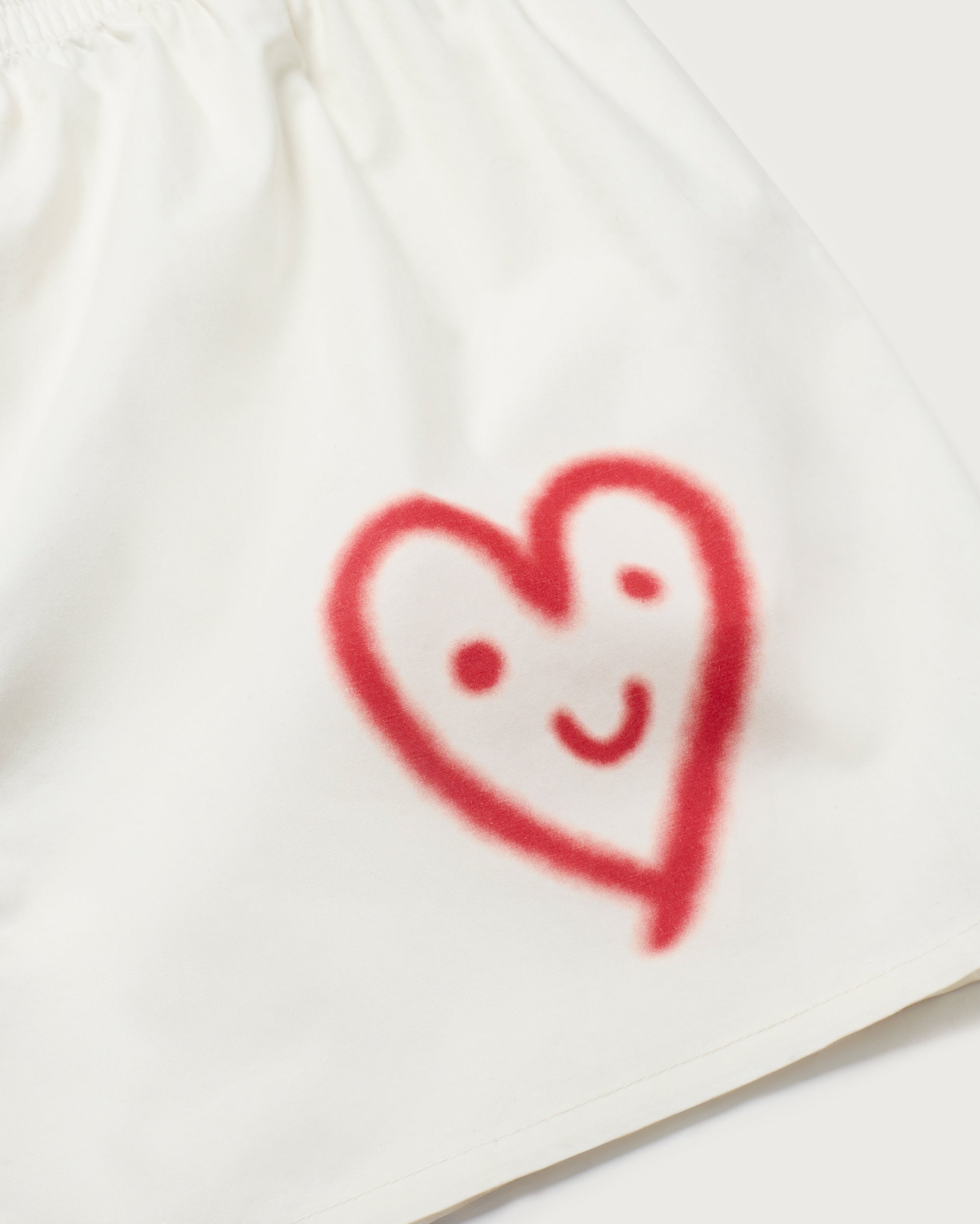 Thinking MU Boxer Shorts Heart White