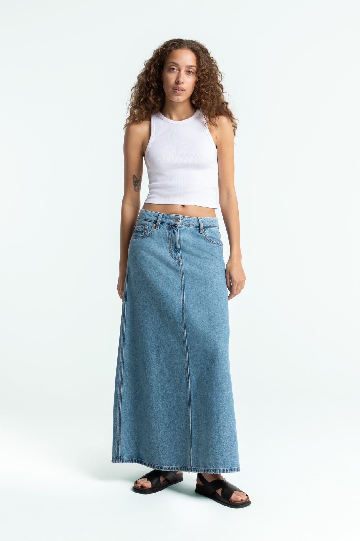 Kings of Indigo womens vegan Crop Top Joou White