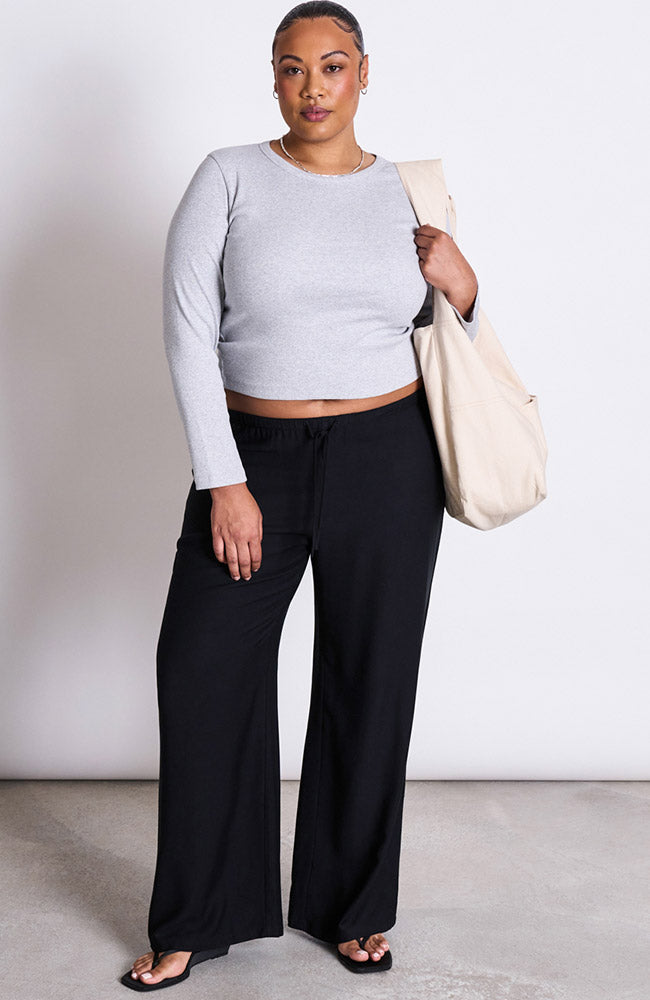 JAN 'N JUNE womens vegan Trousers Strath Black