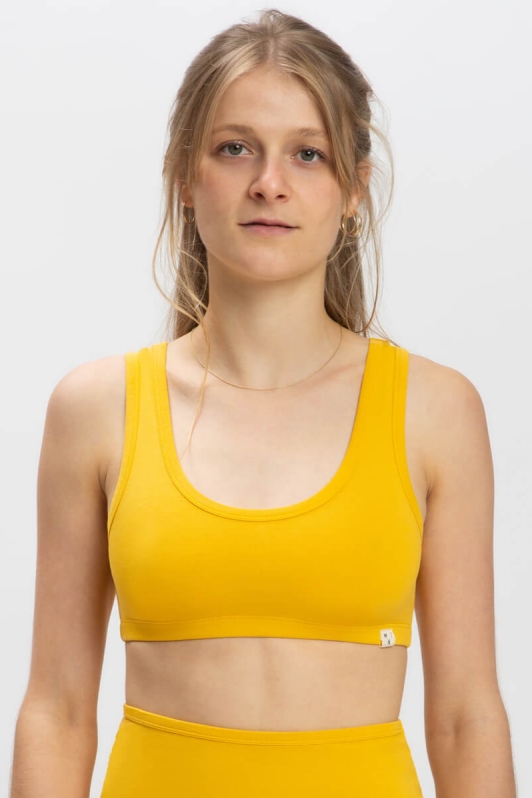 MATONA womens vegan Bra Basic Mimosa Yellow
