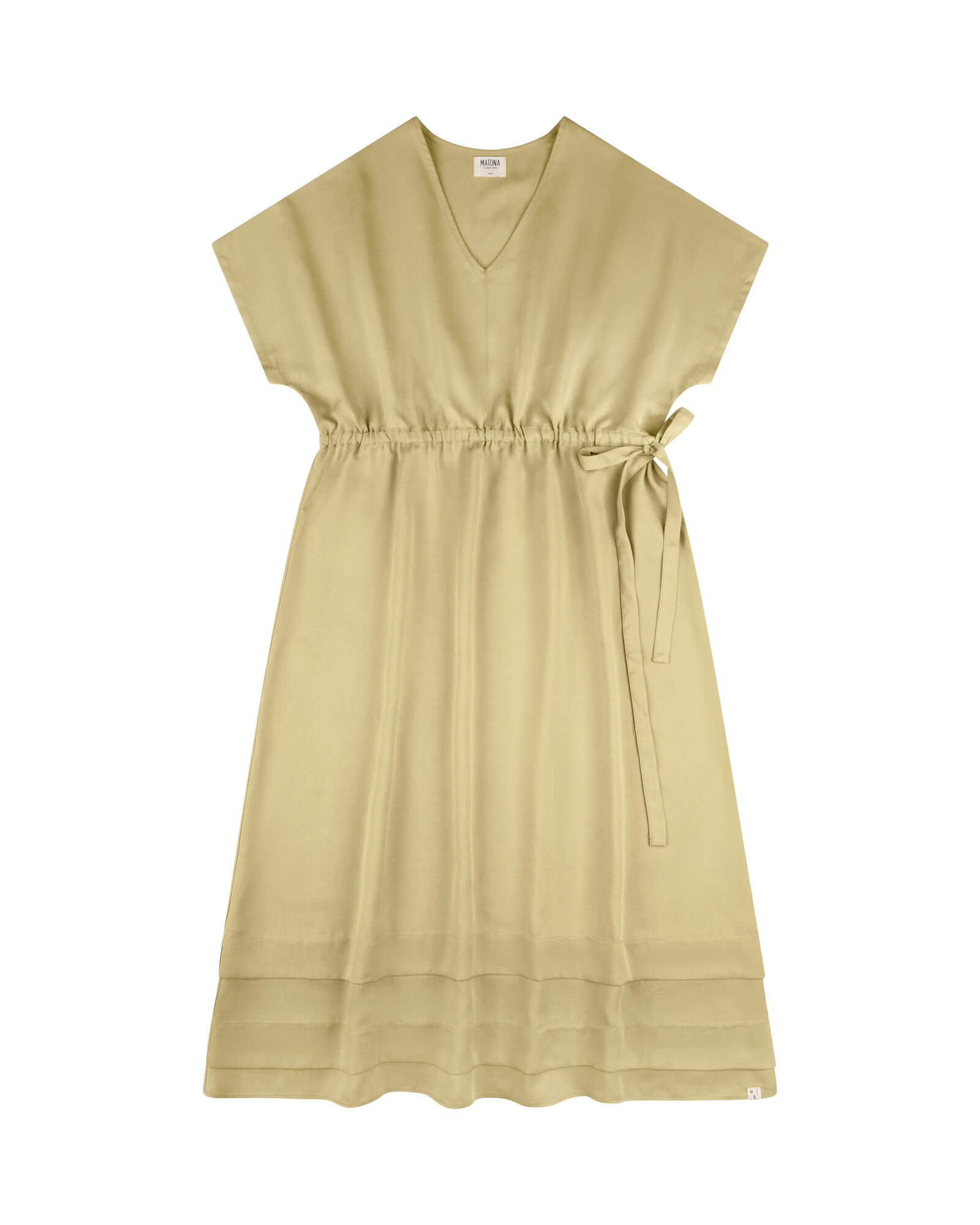 MATONA womens vegan Dress Tencel Slate Green
