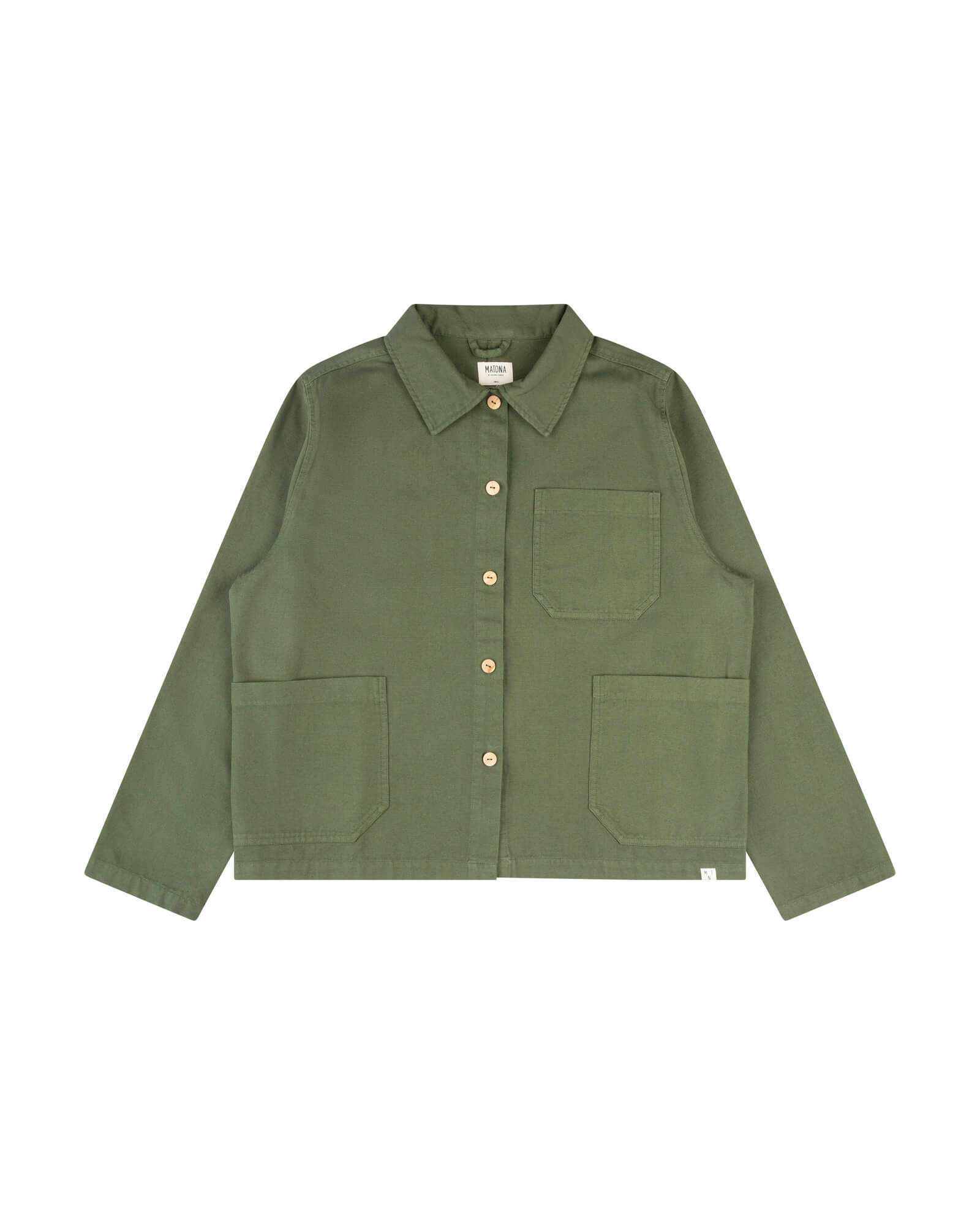 MATONA womens vegan Jacket Twill Classic Artichoke Green