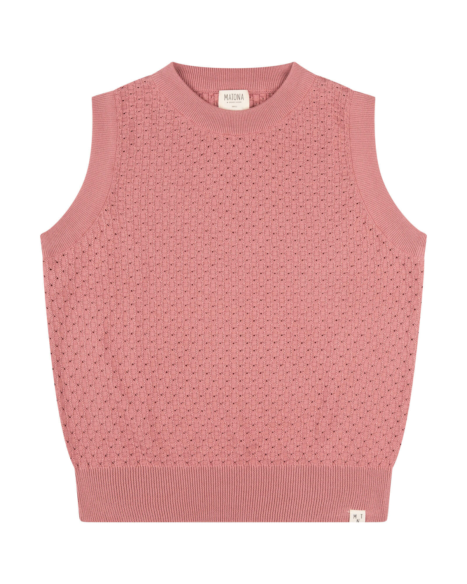 MATONA womens vegan Knit Top Dusk Pink
