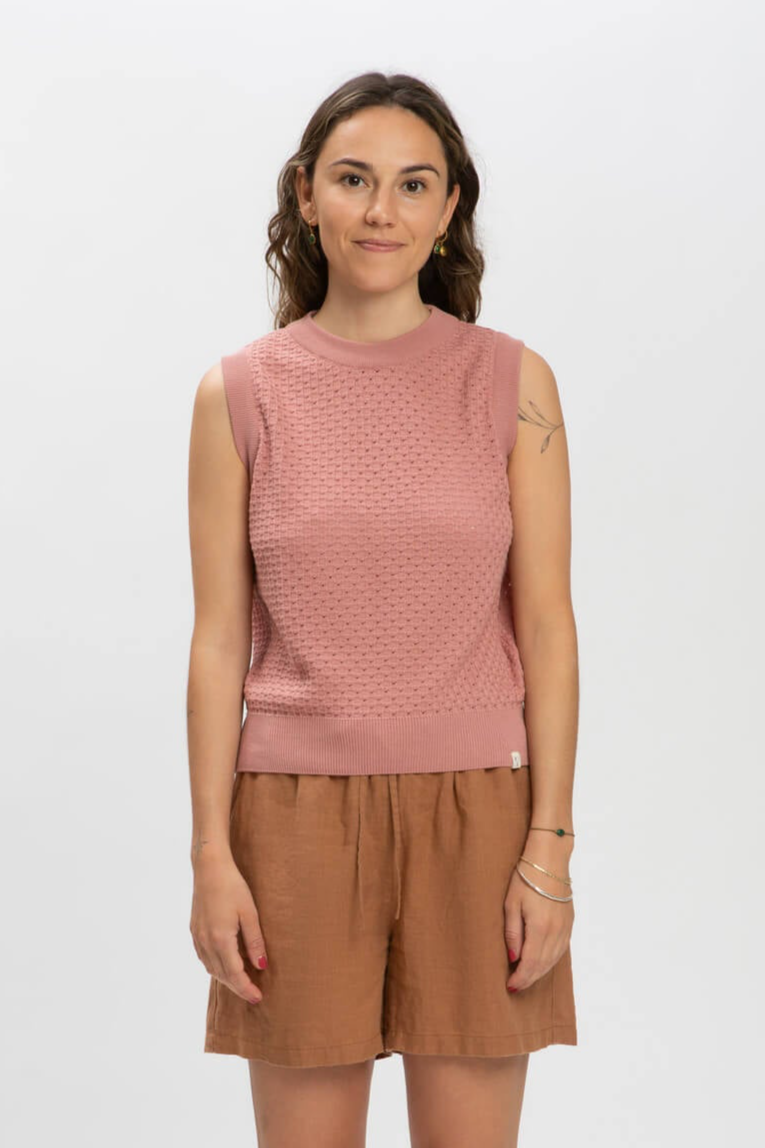 MATONA Damen vegan Strickoberteil Dusk Pink