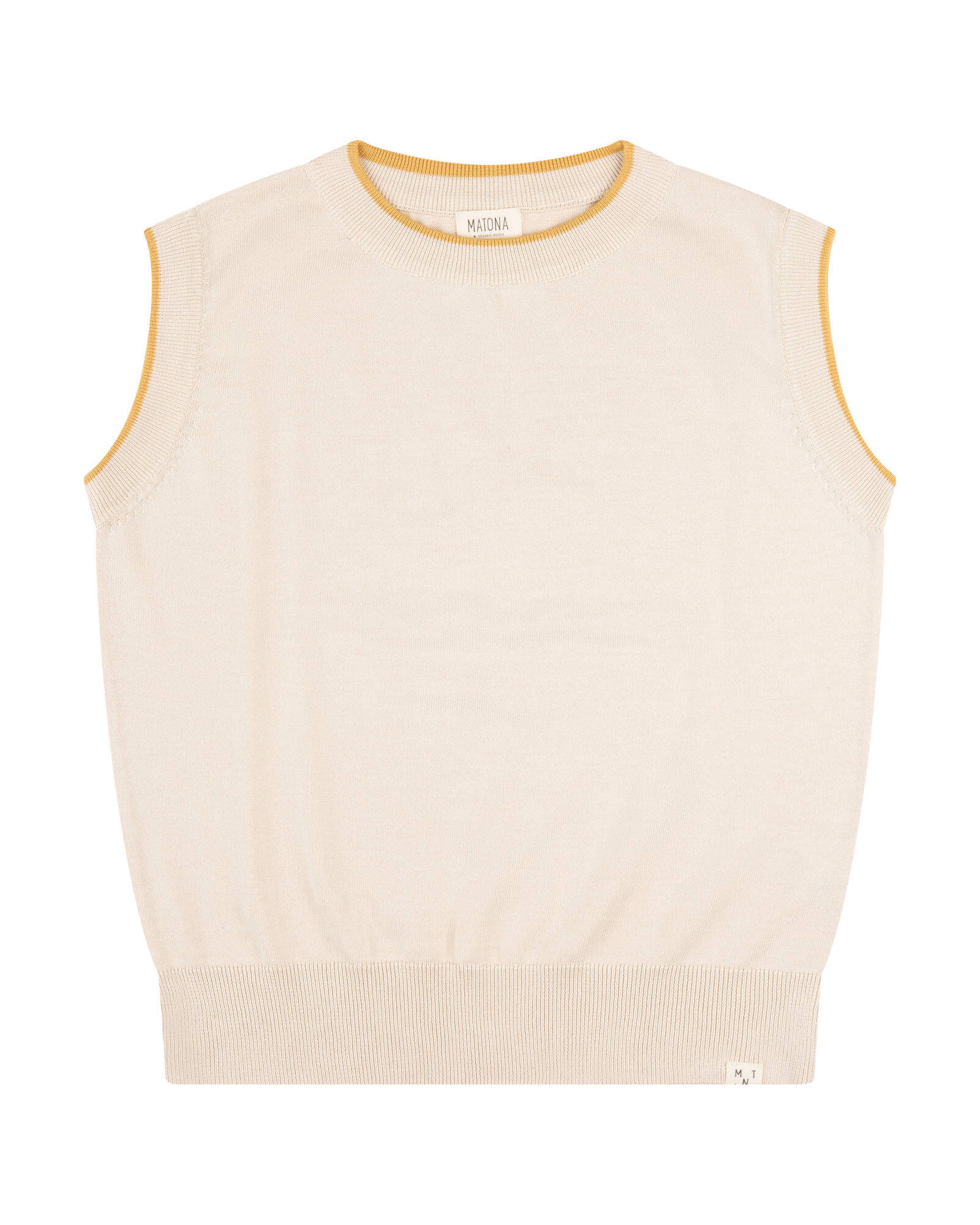 MATONA womens vegan Knit Top Sand Cream